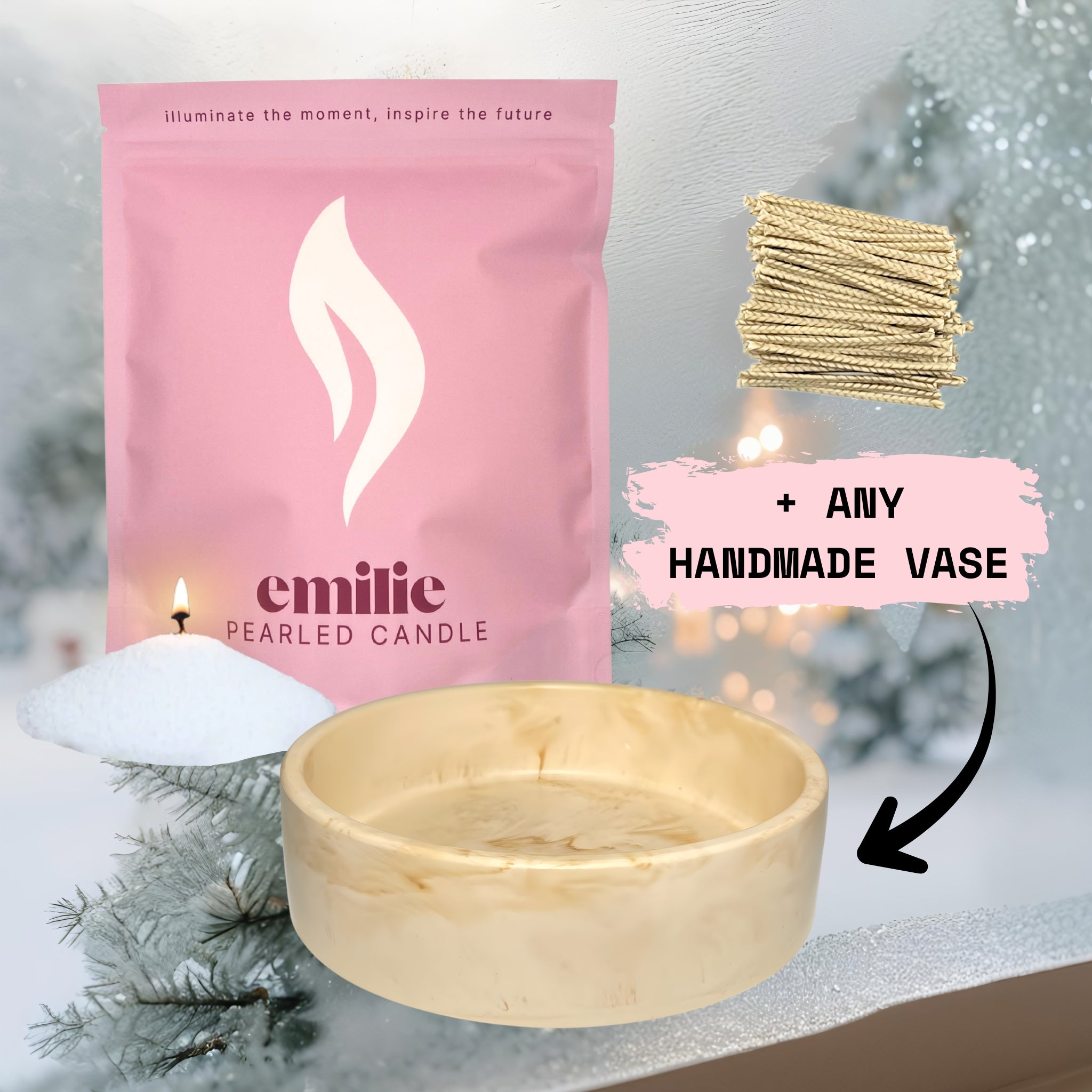 ¡NUEVA! Vela Perlada Emilie - Aromatizada // 750g