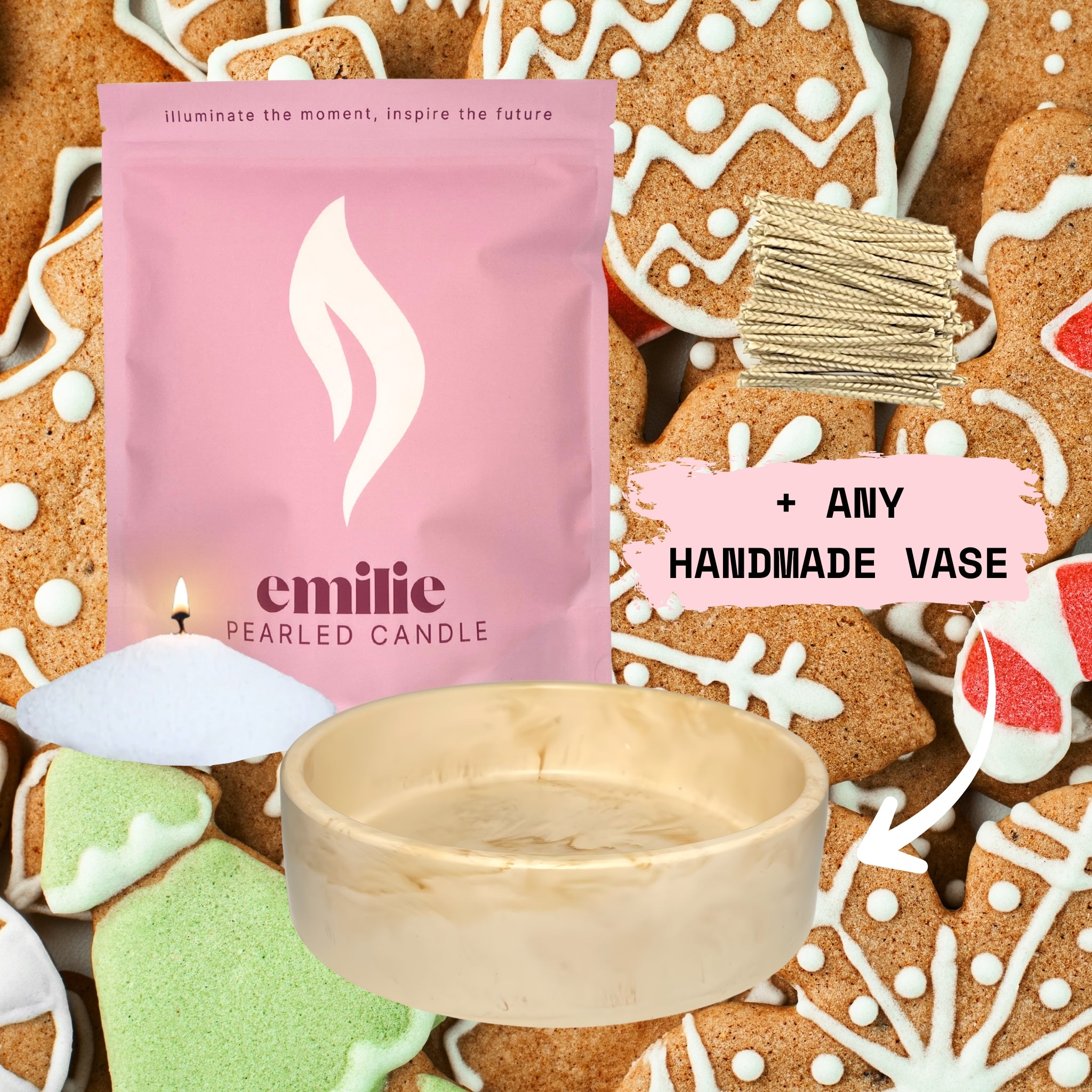 ¡NUEVA! Vela Perlada Emilie - Aromatizada // 750g