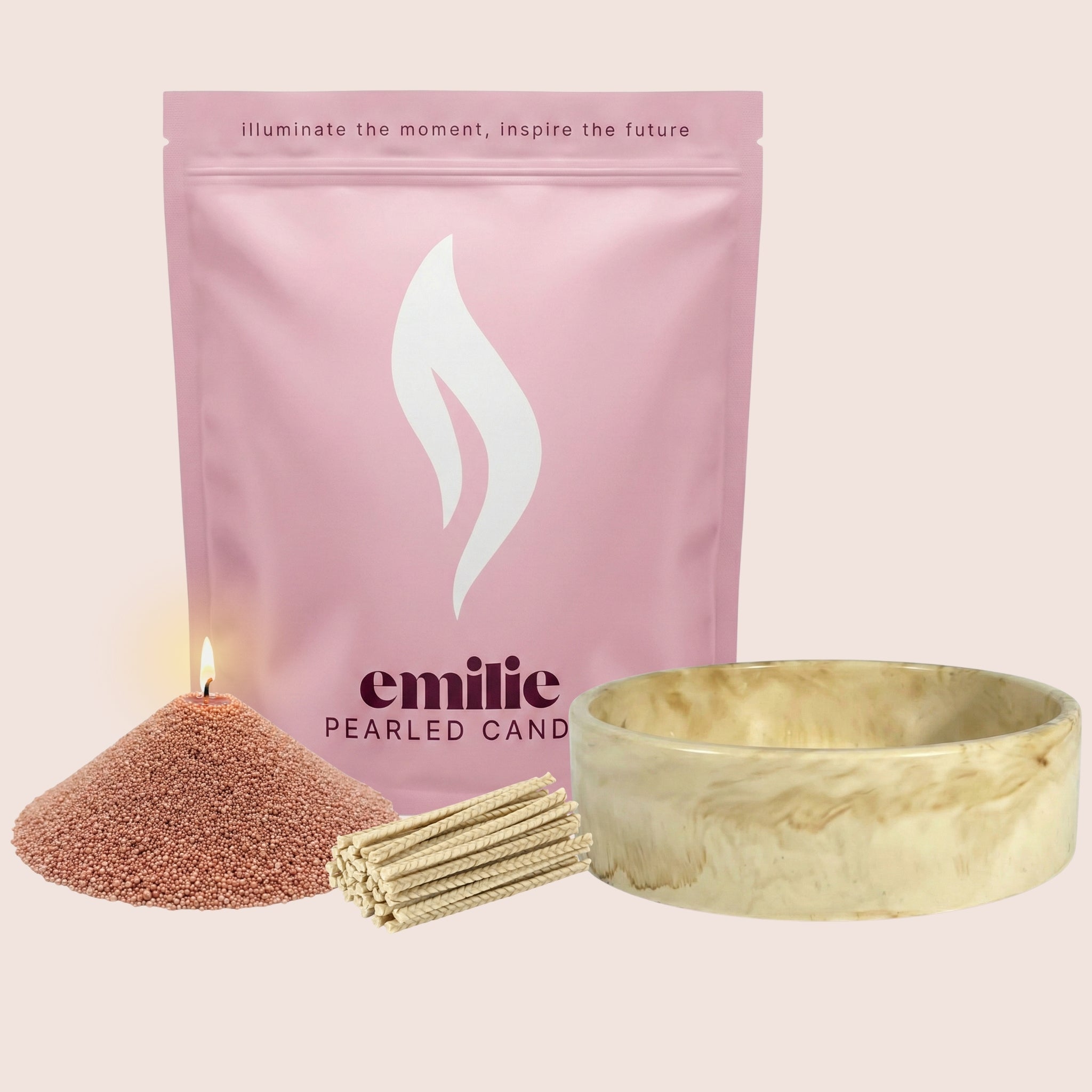 Unscented Coloured 1kg + Emilie Bol Lumière Gift Set