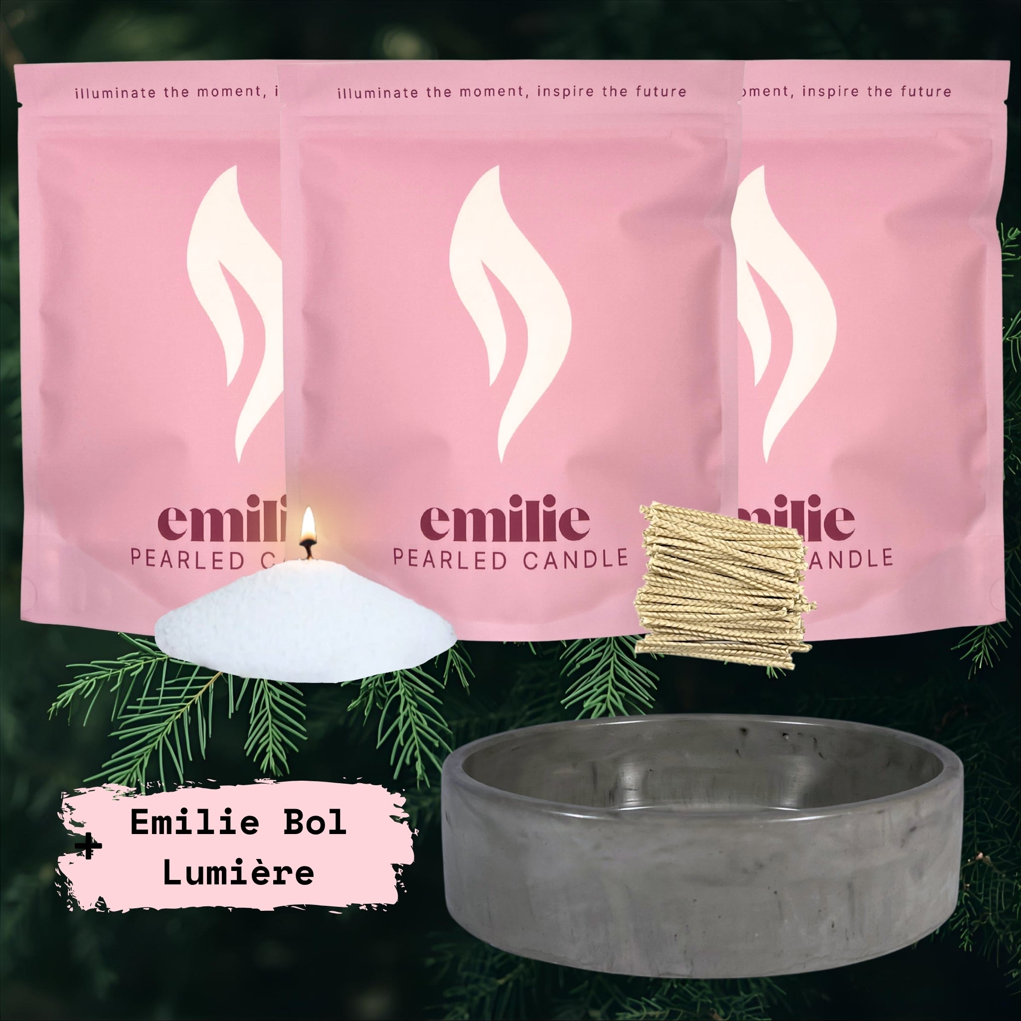 NEU! Emilie Perlenkerze – Beduftet // 750 g