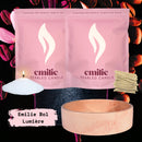 Noir Opium 1kg + 1kg of Your Choice Pearled Candles + Emilie Bol Lumière
