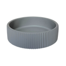Ridge Bowl - Moderne handgefertigte Vase in Sandstein, Rouge Dawn & Moonstone