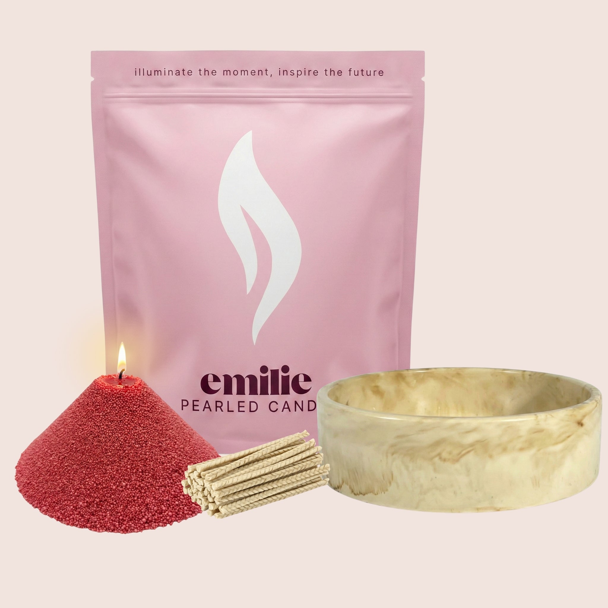 Unscented Coloured 1kg + Emilie Bol Lumière Gift Set