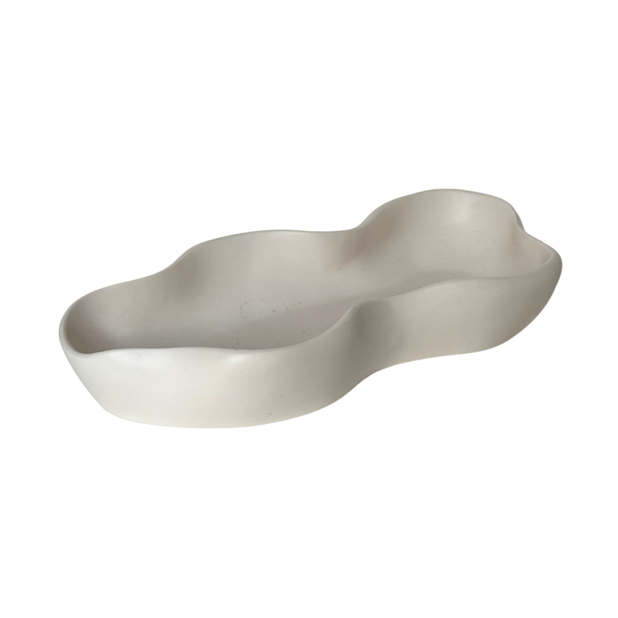 Wave Bowl - ręcznie robiony wazon dekoracyjny w piaskowcu, Blush Dawn & Moonstone