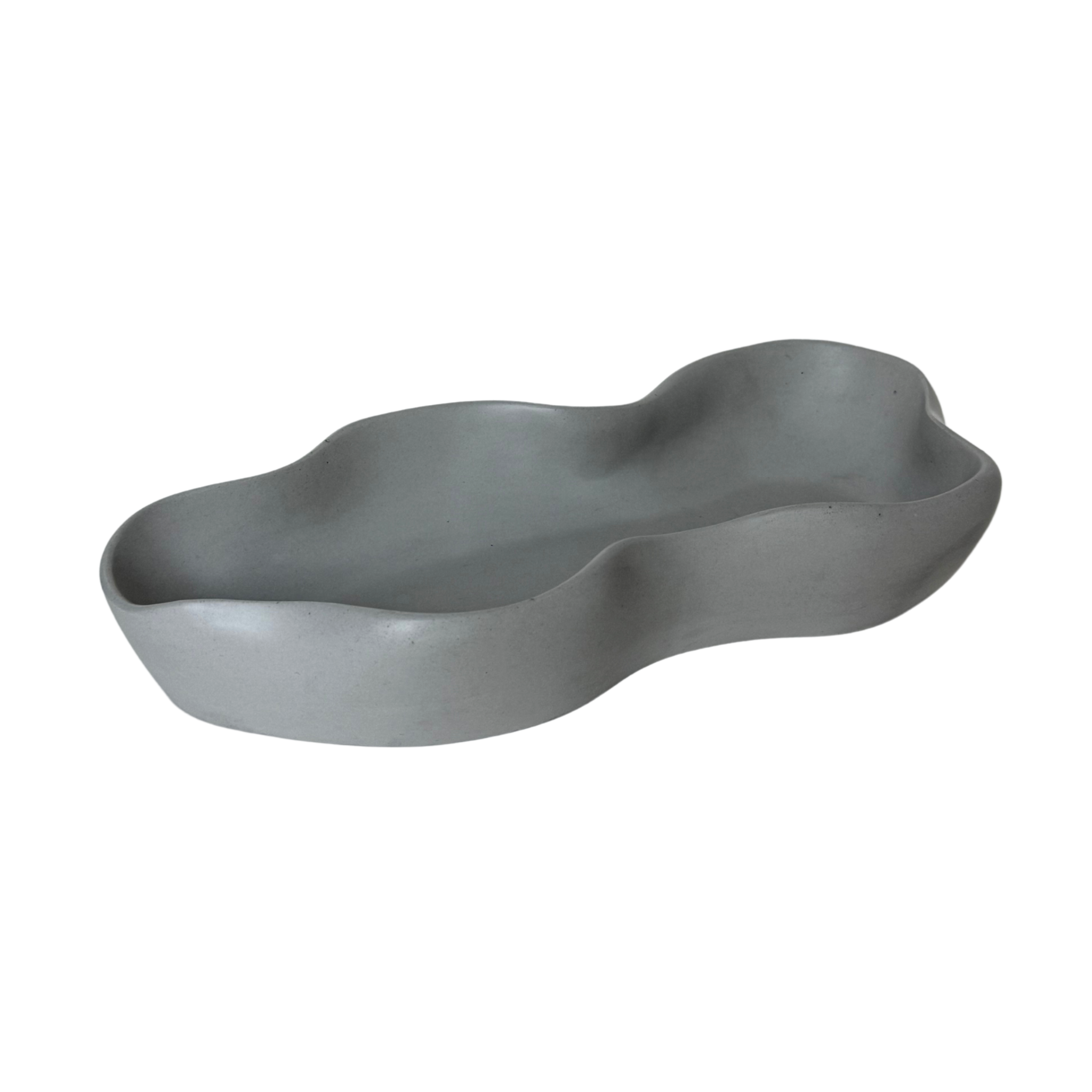 Wave Bowl - ręcznie robiony wazon dekoracyjny w piaskowcu, Blush Dawn & Moonstone