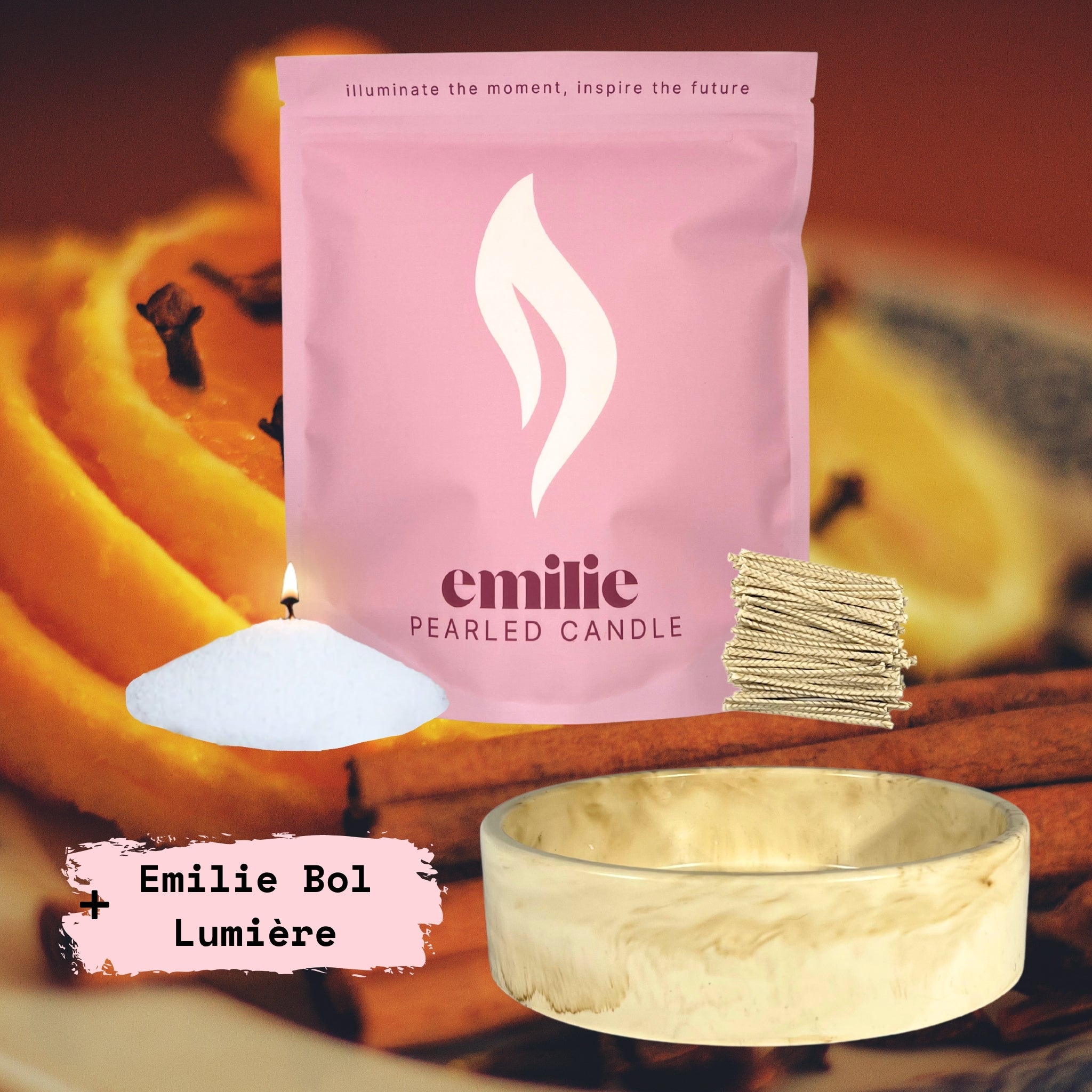 Christingle – Set & Save Pearled Candle + Emilie Bol Lumière