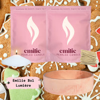 Gingerbread 1kg + 1kg of Your Choice Pearled Candles + Emilie Bol Lumière