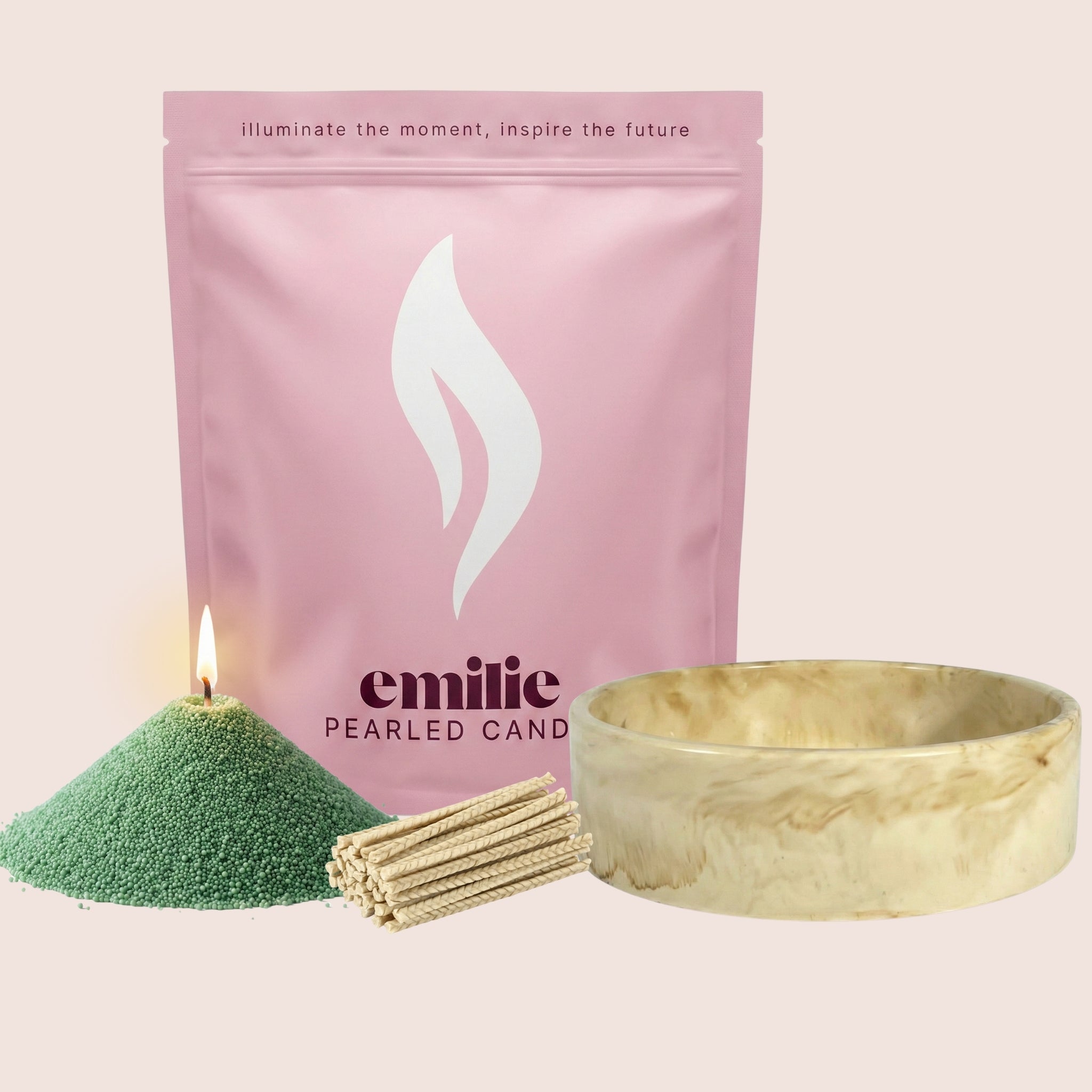 Unscented Coloured 1kg + Emilie Bol Lumière Gift Set