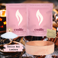 Mulled Wine 1kg + 1kg of Your Choice Pearled Candles + Emilie Bol Lumière