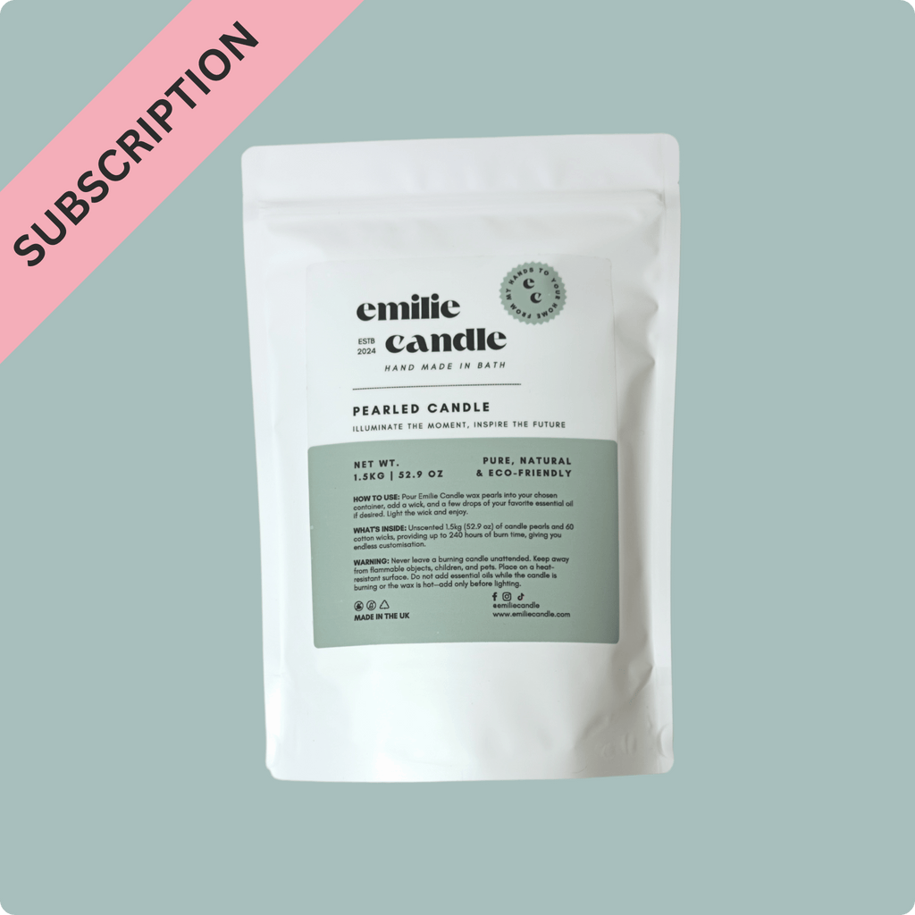 1.5kg Pearled Candle Unscented – Subscribe and Save - Emilie Candle