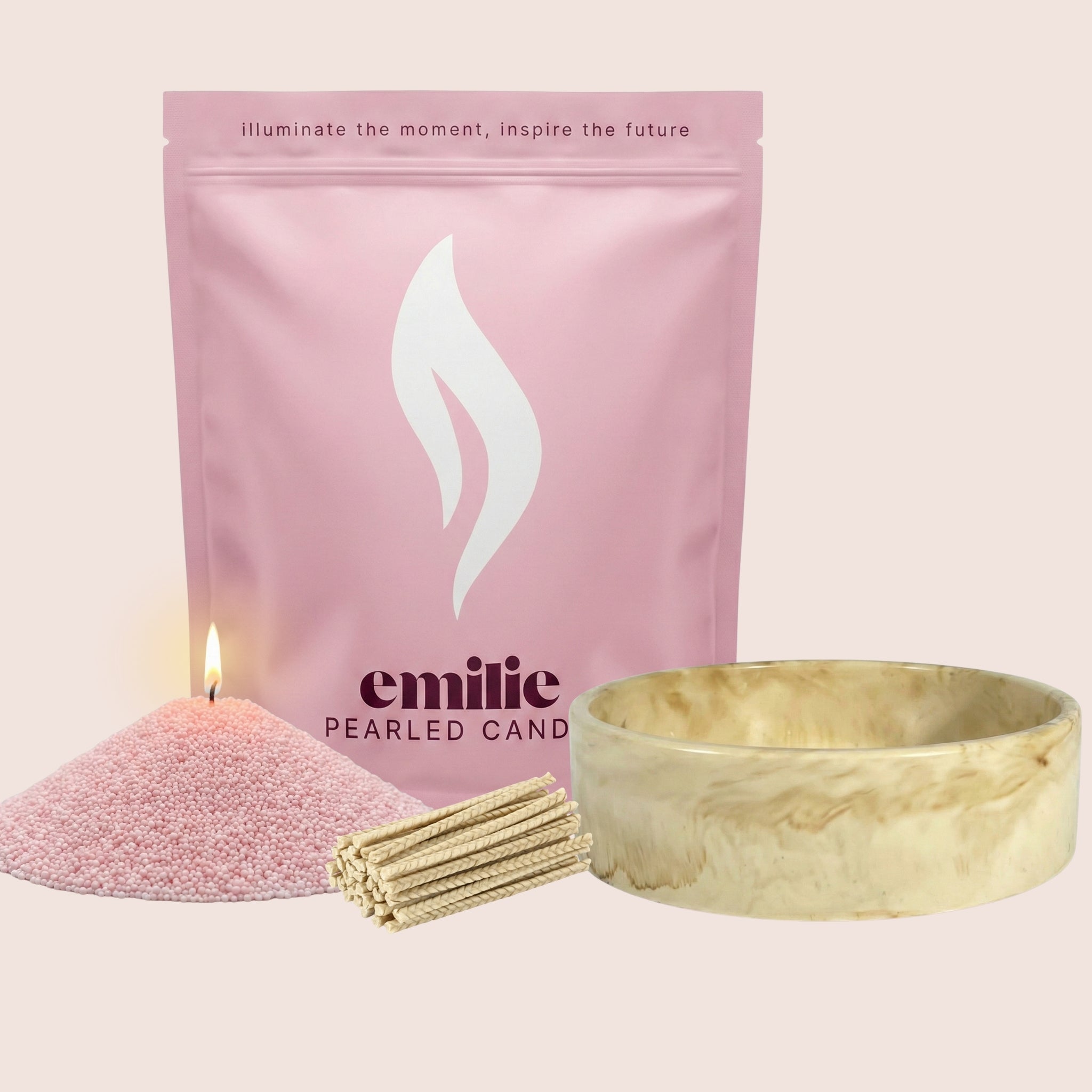 Unscented Coloured 1kg + Emilie Bol Lumière Gift Set