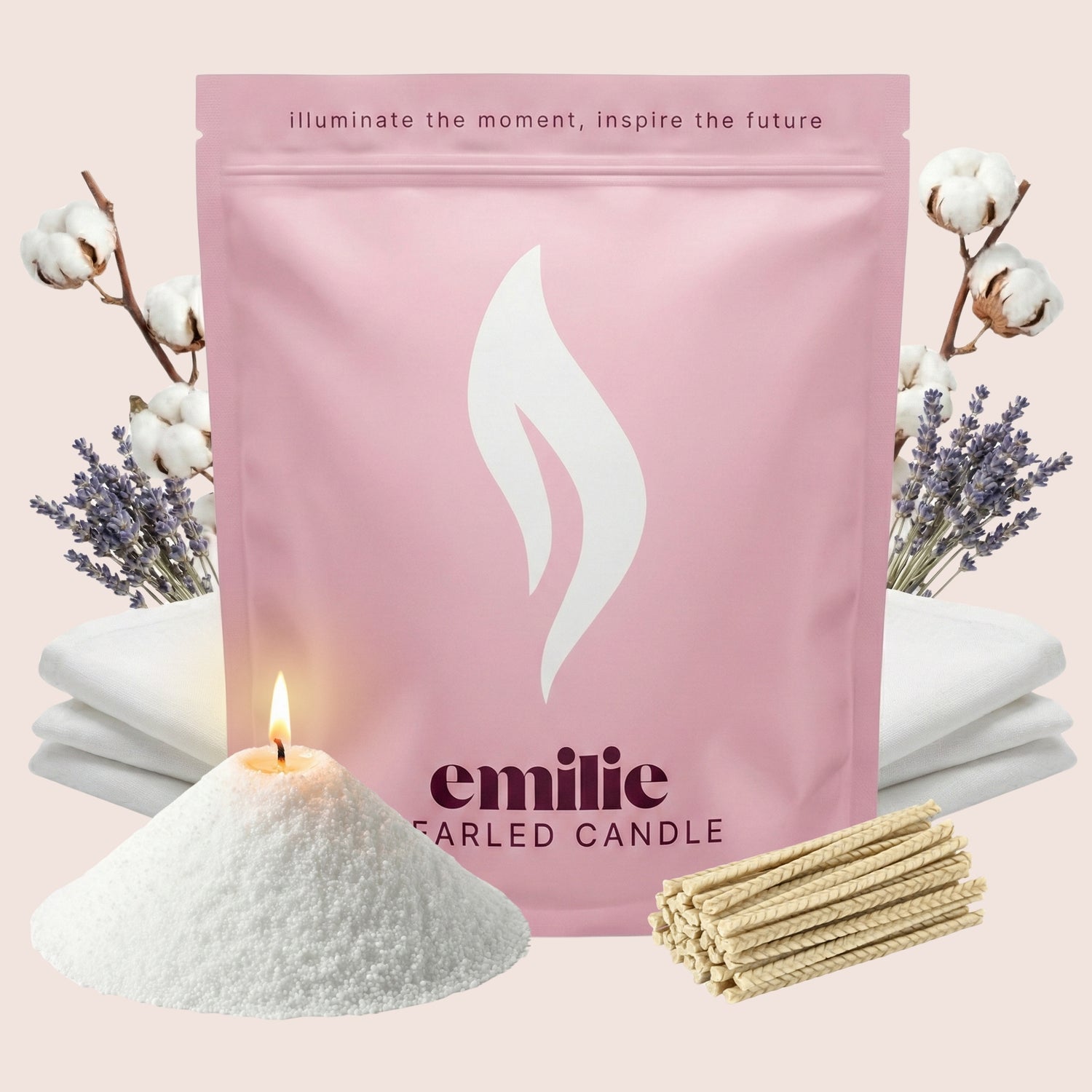 Emilie Pearled Candle Refill – Scented 1kg