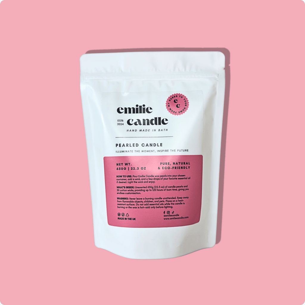 22.3 OZ Pearled Candle Unscented - Emilie Candle