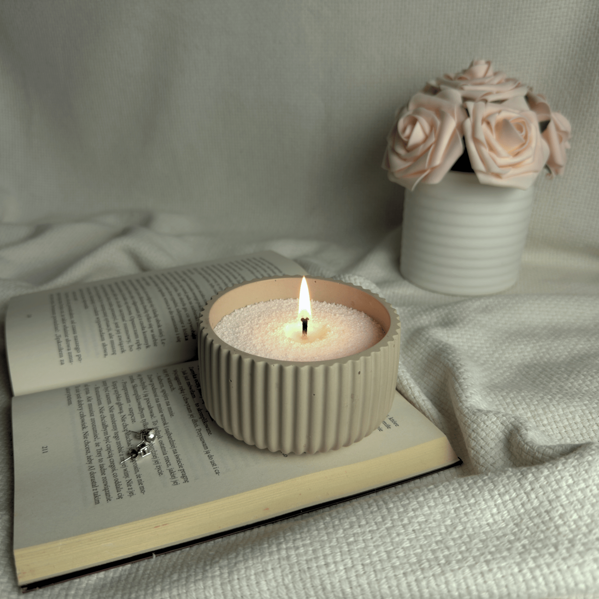 22.3 OZ Pearled Candle Unscented - Emilie Candle