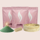 Unscented Coloured Trio 500g + Emilie Bol Lumière Gift Set