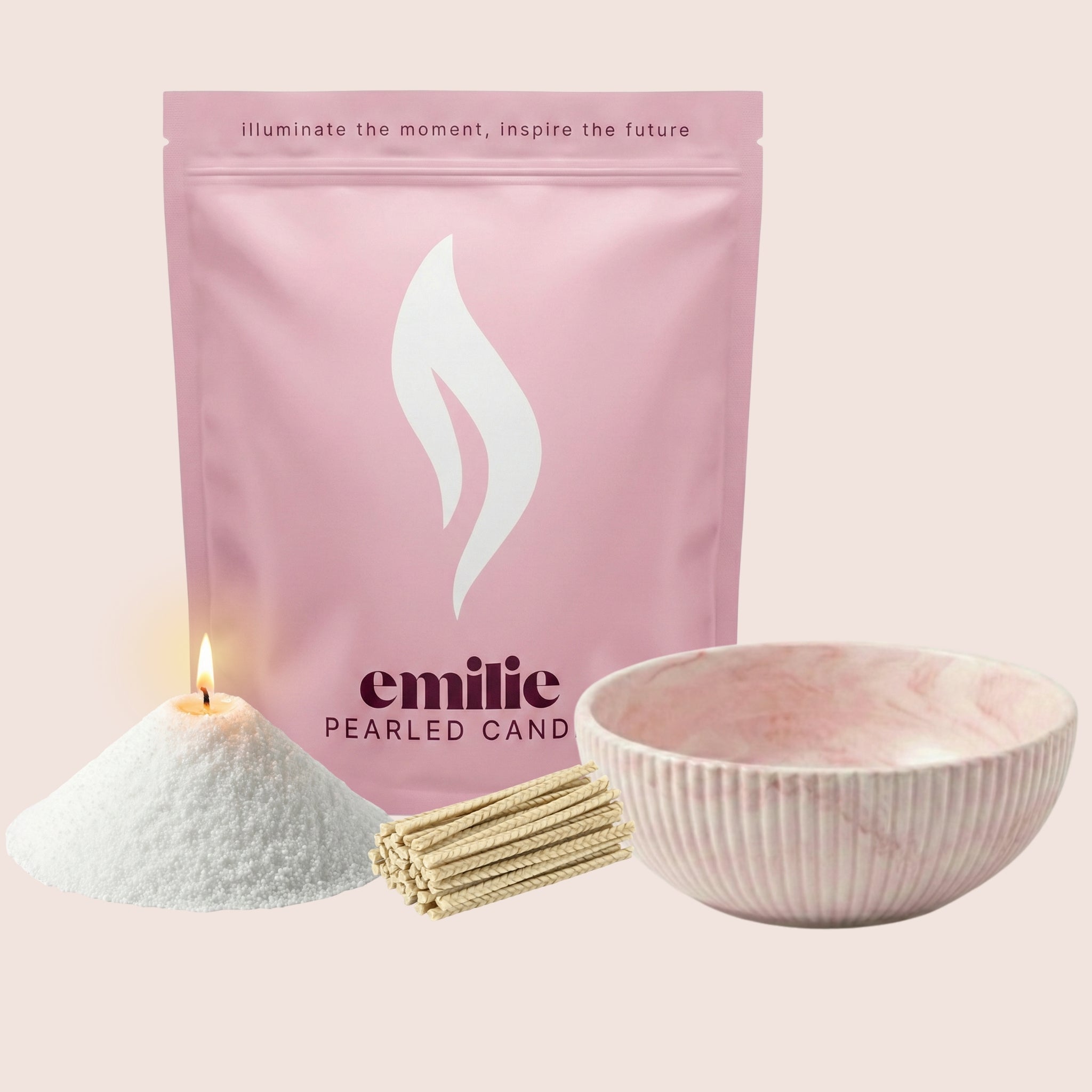 Unscented Coloured 1kg + Emilie Bol Halo Gift Set
