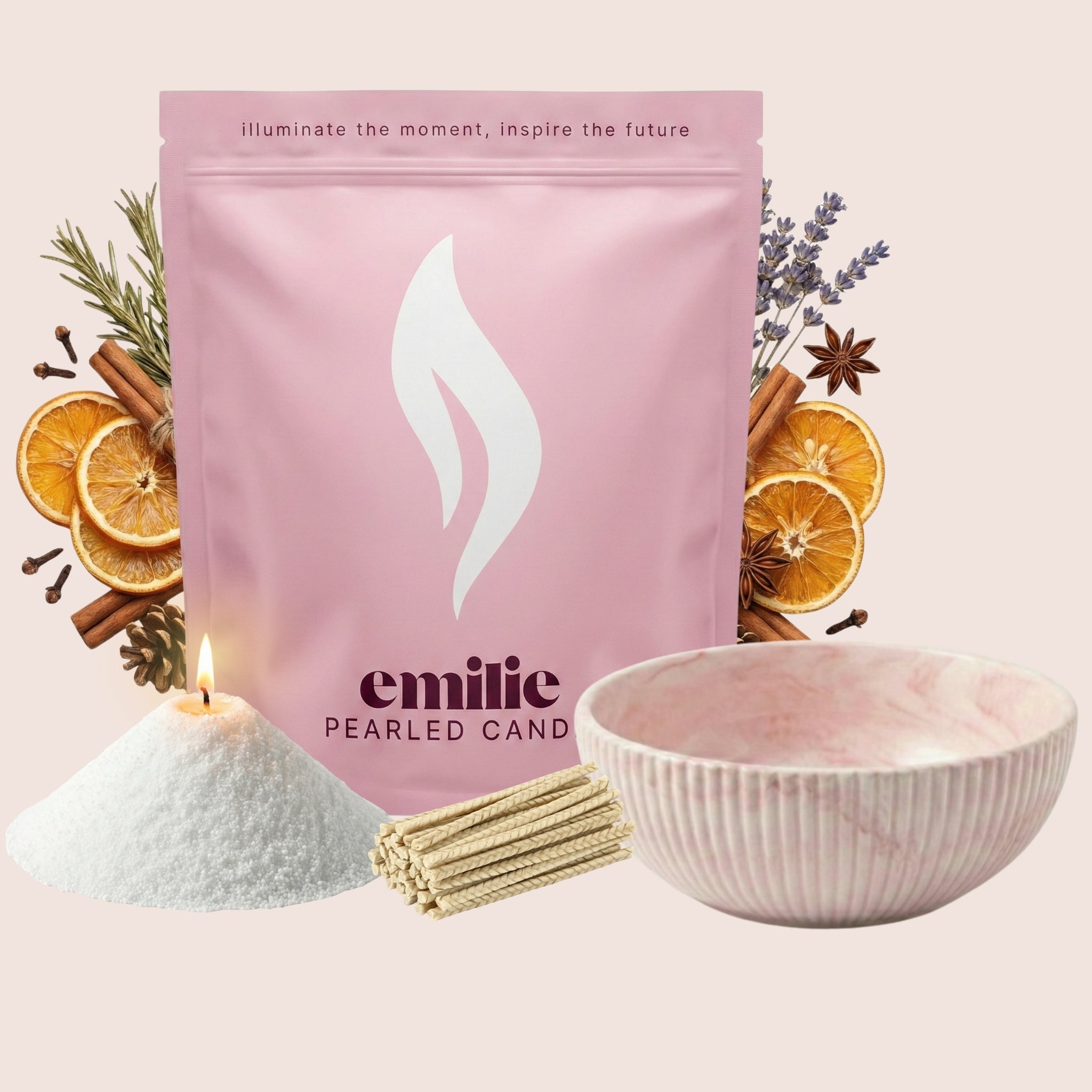 Scented White 1kg + Emilie Bol Halo Gift Set