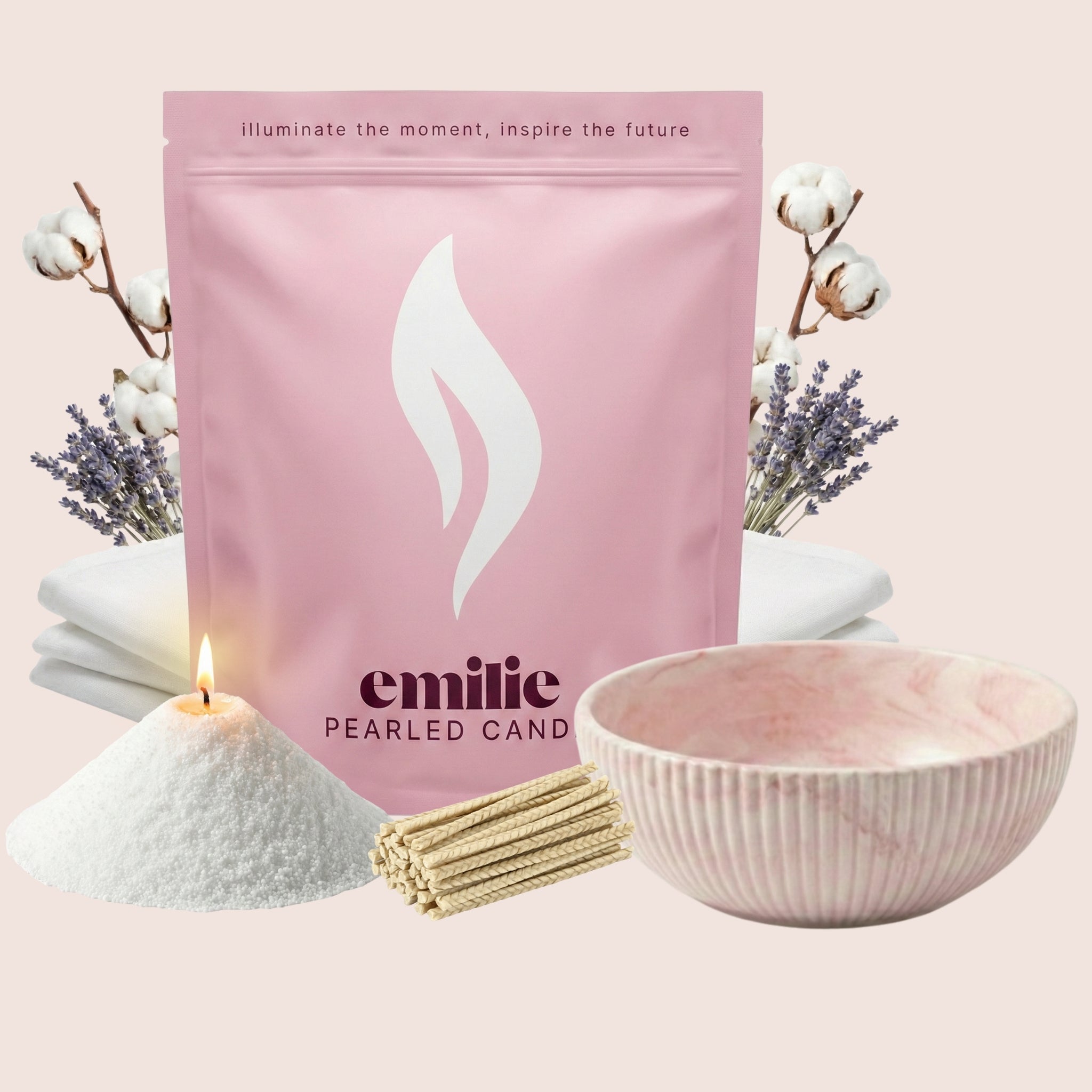 Scented White 1kg + Emilie Bol Halo Gift Set