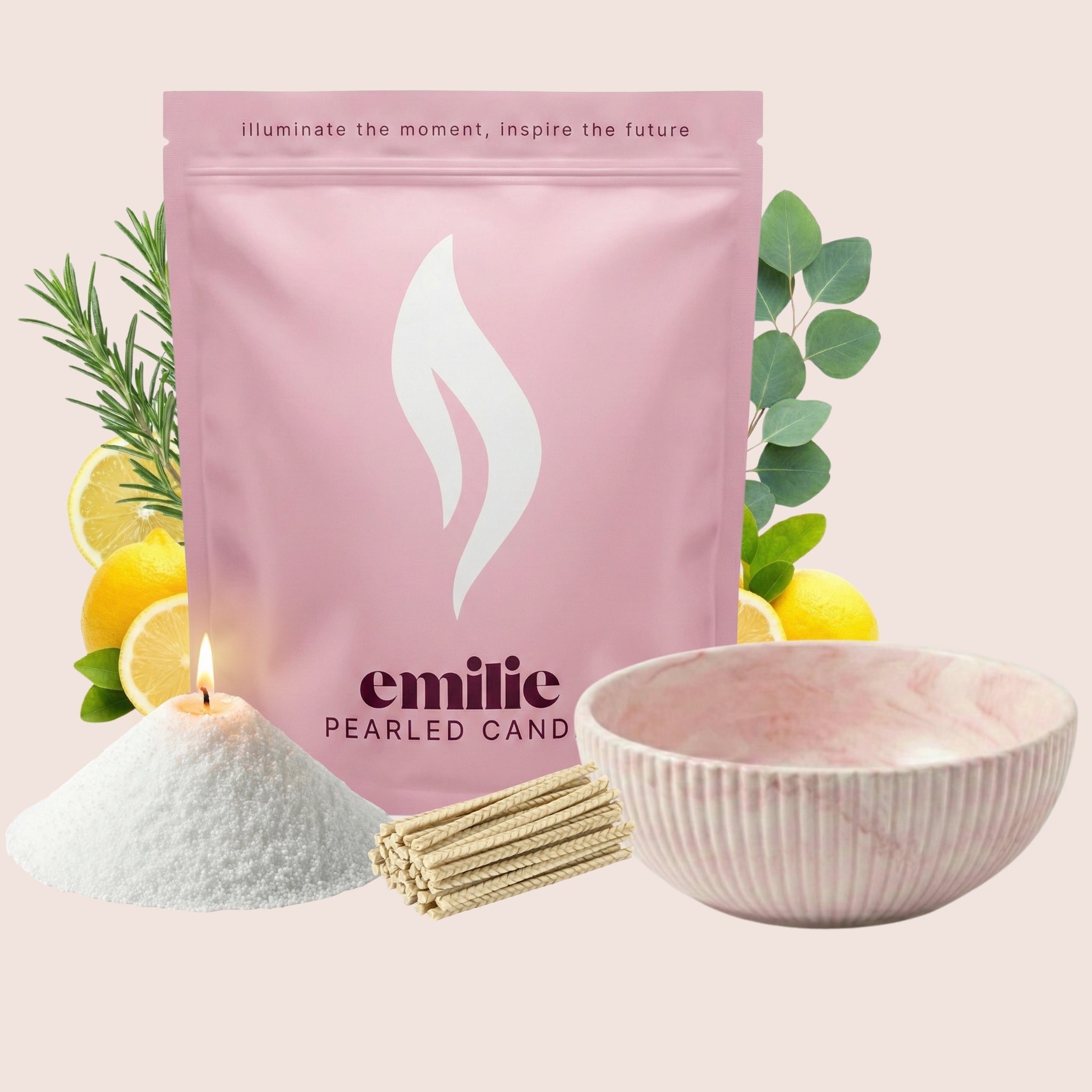Scented White 1kg + Emilie Bol Halo Gift Set