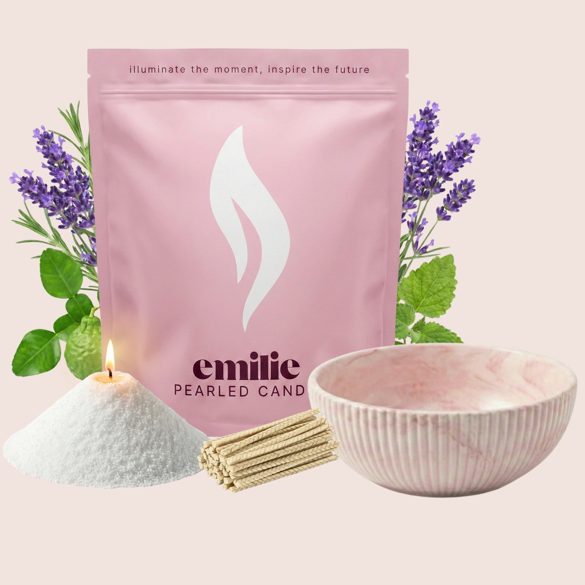 Scented White 1kg + Emilie Bol Halo Gift Set