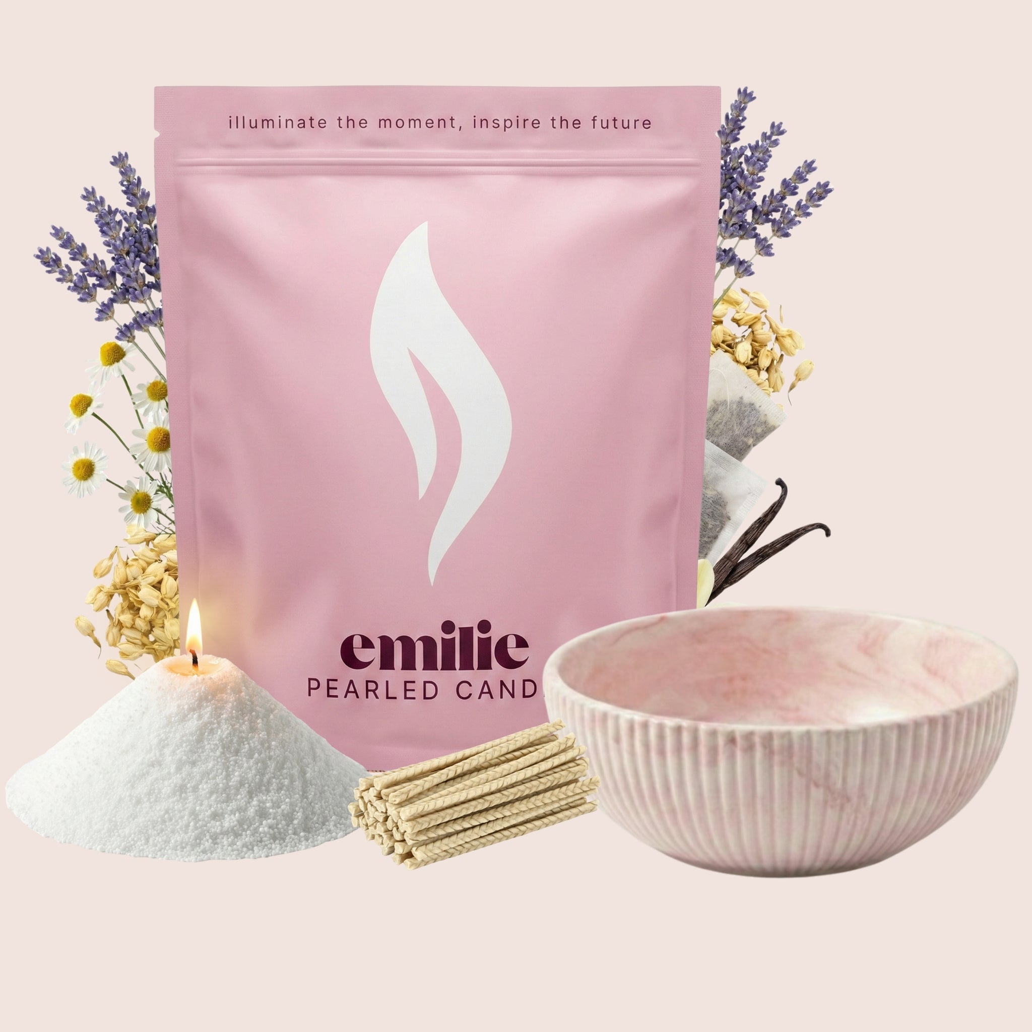 Scented White 1kg + Emilie Bol Halo Gift Set