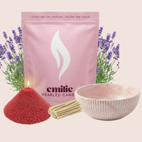 Lavender – 1kg Pearled Candle + Emilie Bol Halo