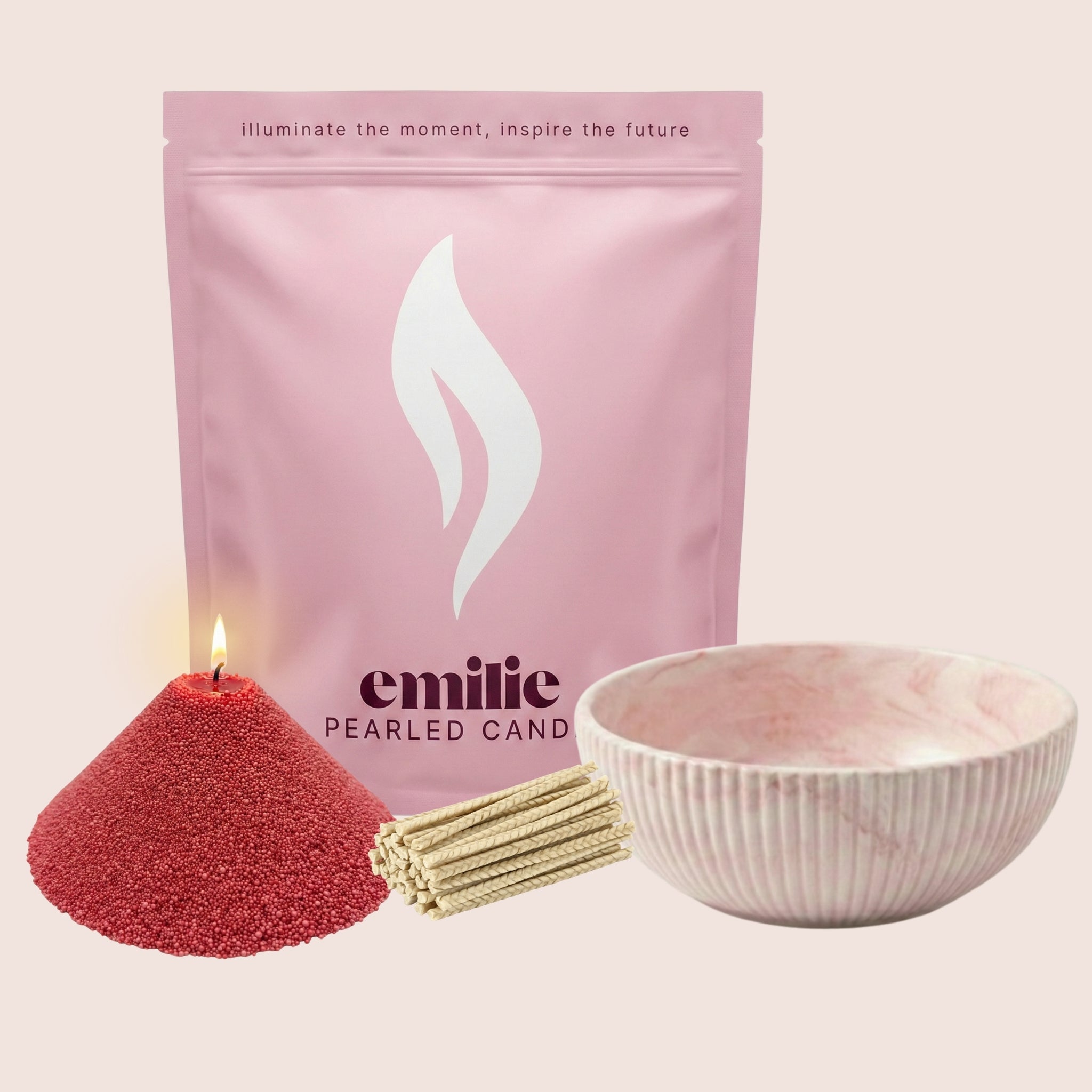 Unscented Coloured 1kg + Emilie Bol Halo Gift Set