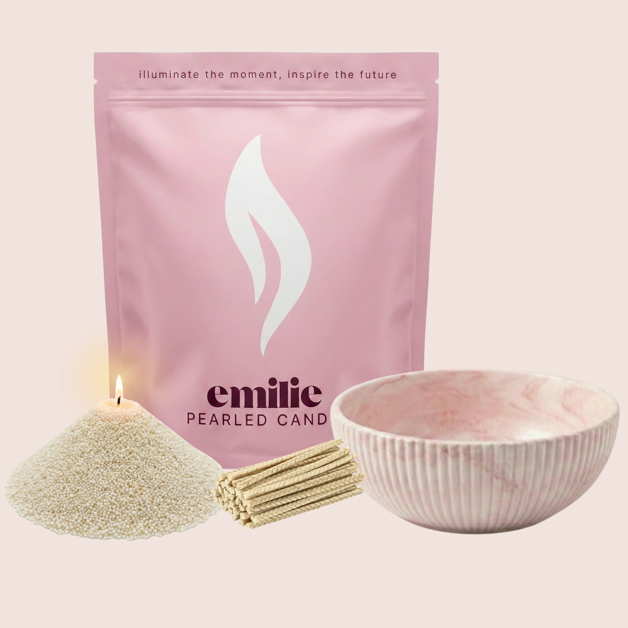 Unscented Coloured 1kg + Emilie Bol Halo Gift Set