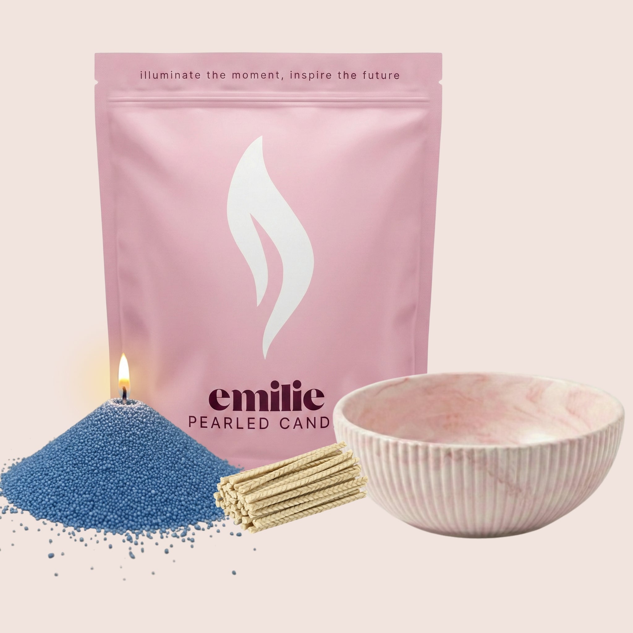 Unscented Coloured 1kg + Emilie Bol Halo Gift Set