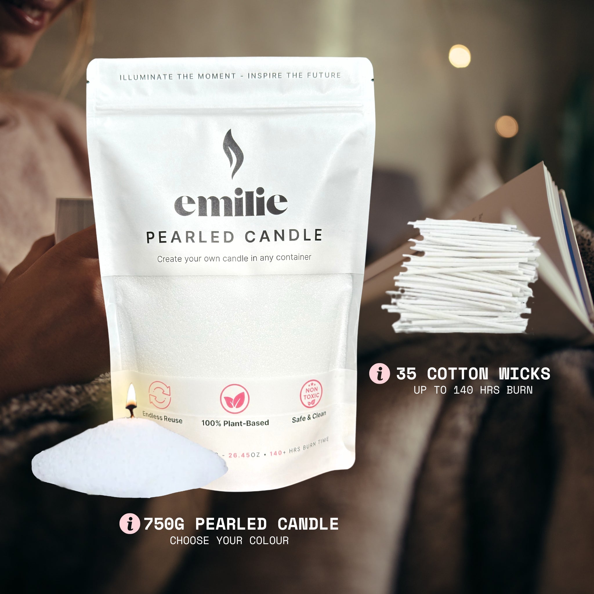 Cosy Night In Scented Pearled Candle
