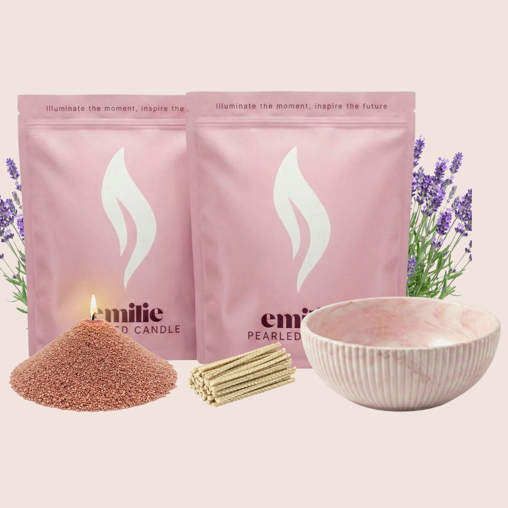 NEU! Emilie Perlenkerze – Beduftet // 750 g