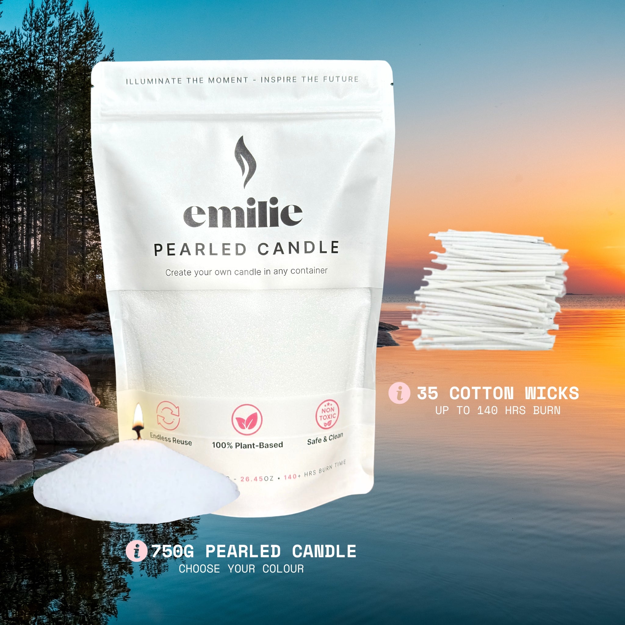 Calm Scented Pearled Candle