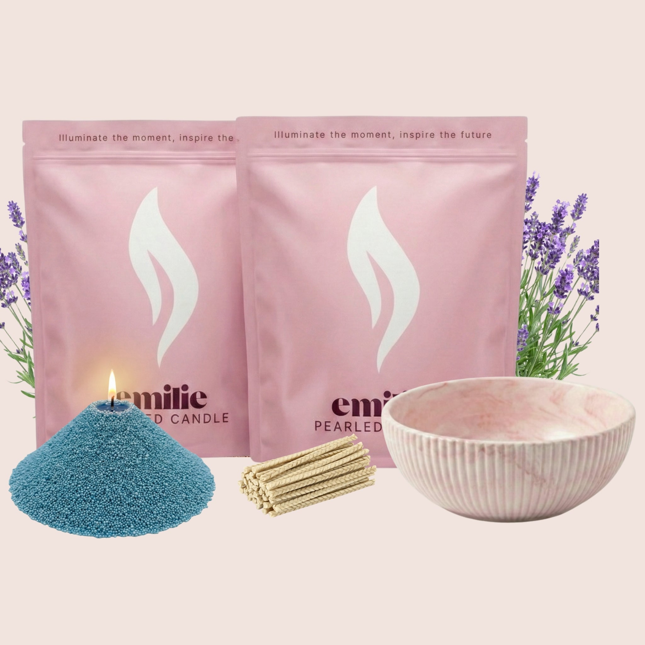 NEU! Emilie Perlenkerze – Beduftet // 750 g