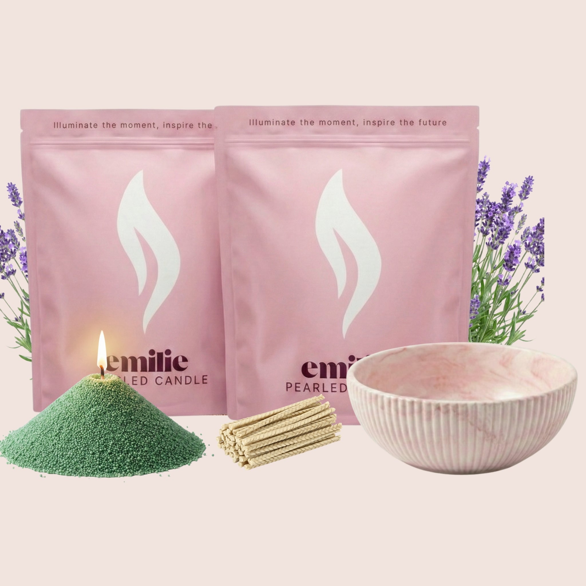 NEU! Emilie Perlenkerze – Beduftet // 750 g