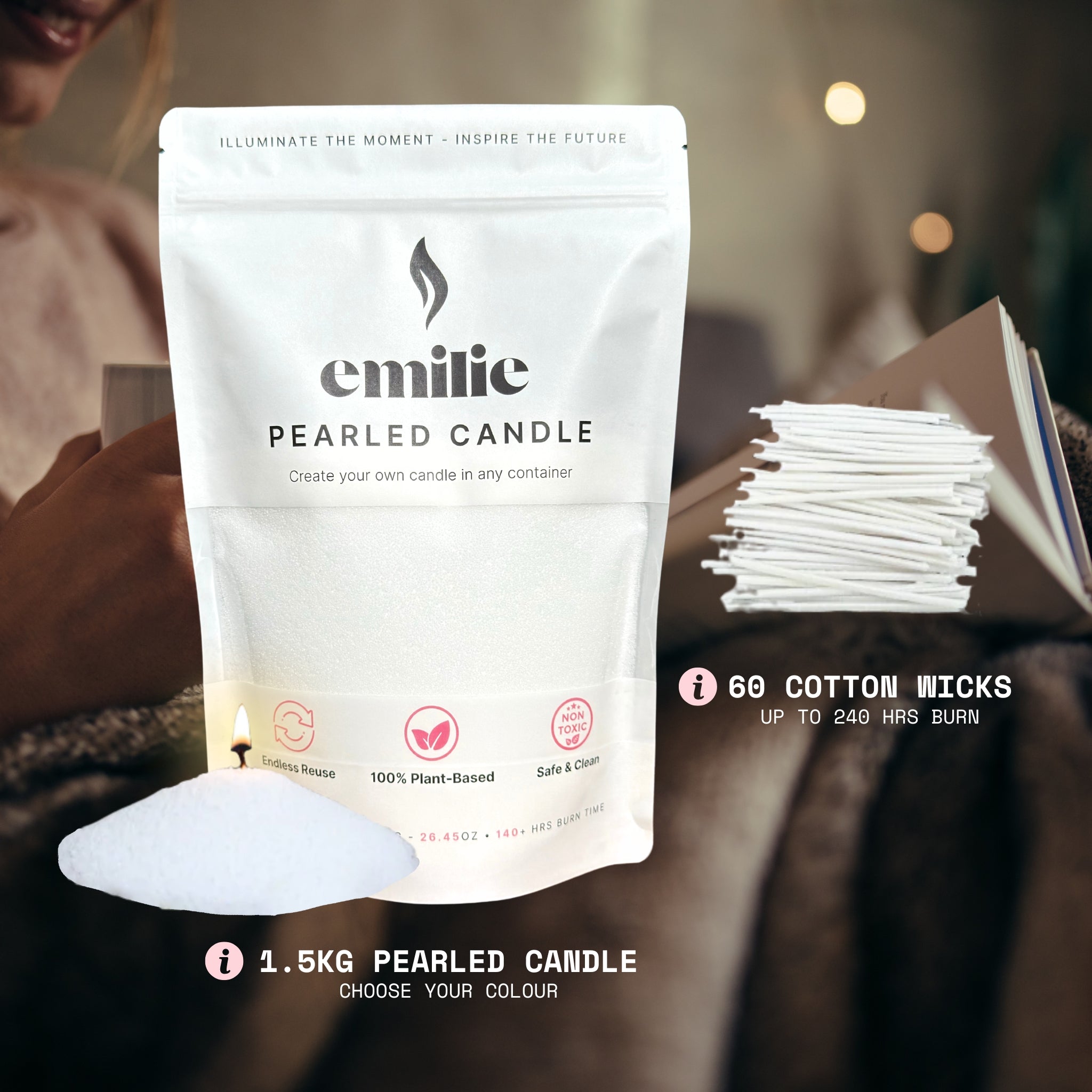Cosy Night In Scented Pearled Candle