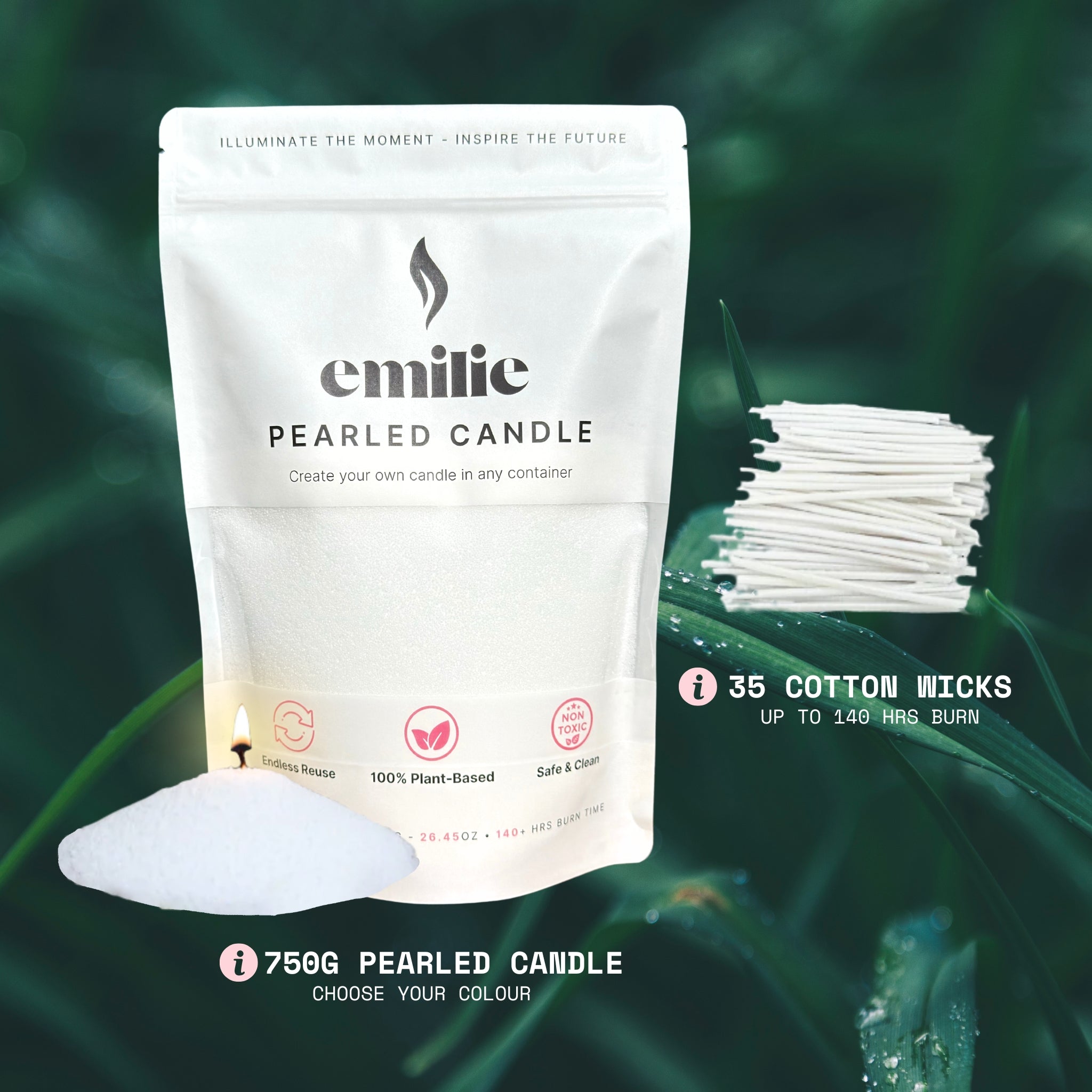Refresh & Focus Scented Pearled Candle