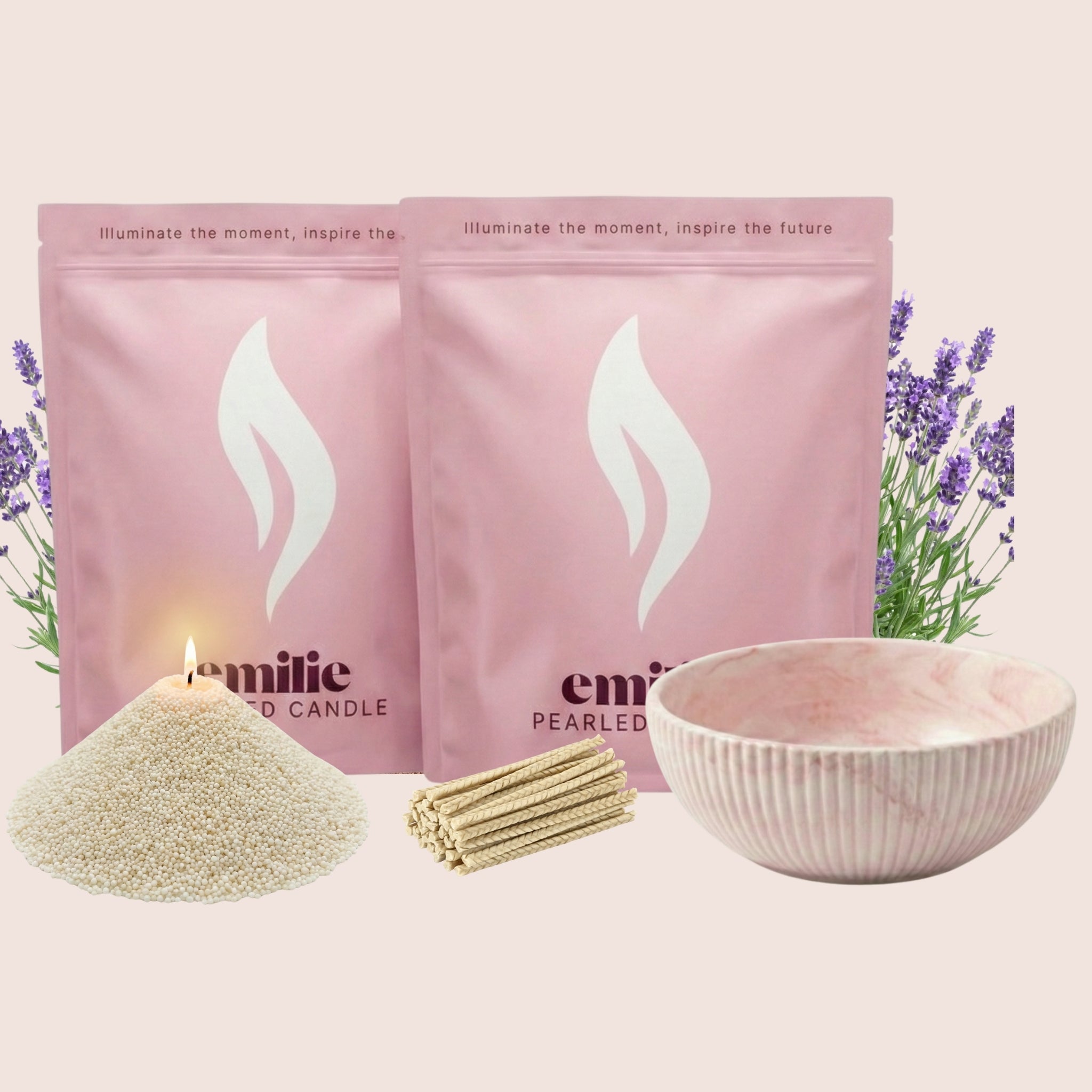 NEU! Emilie Perlenkerze – Beduftet // 750 g