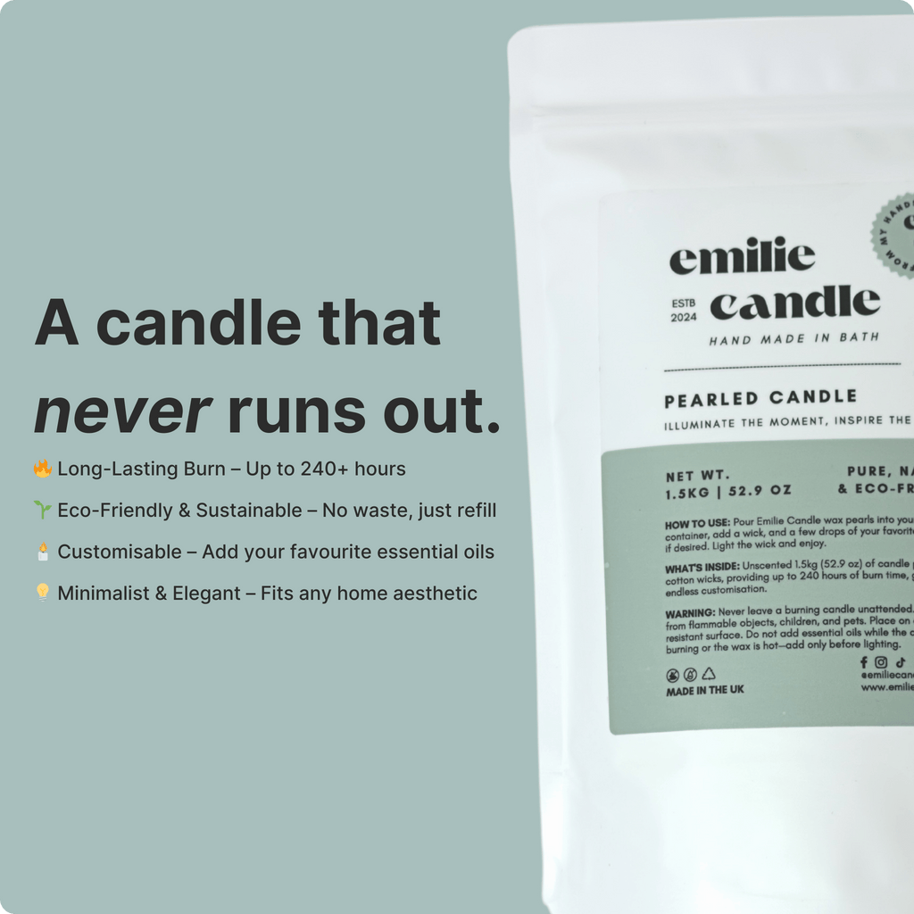 52.91 OZ Pearled Candle Unscented - Emilie Candle