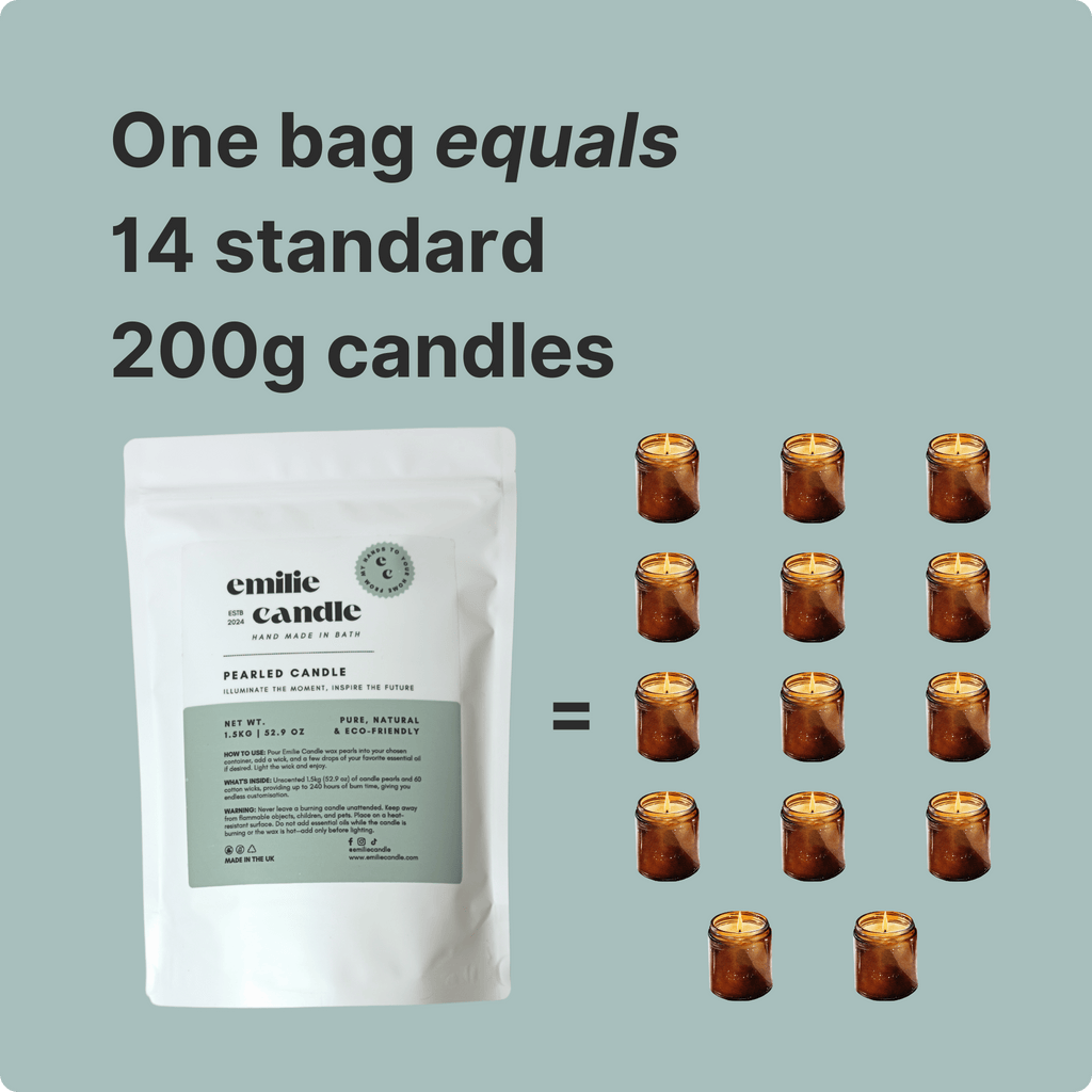 52.91 OZ Pearled Candle Unscented - Emilie Candle
