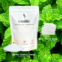 Peppermint Scented Pearled Candle