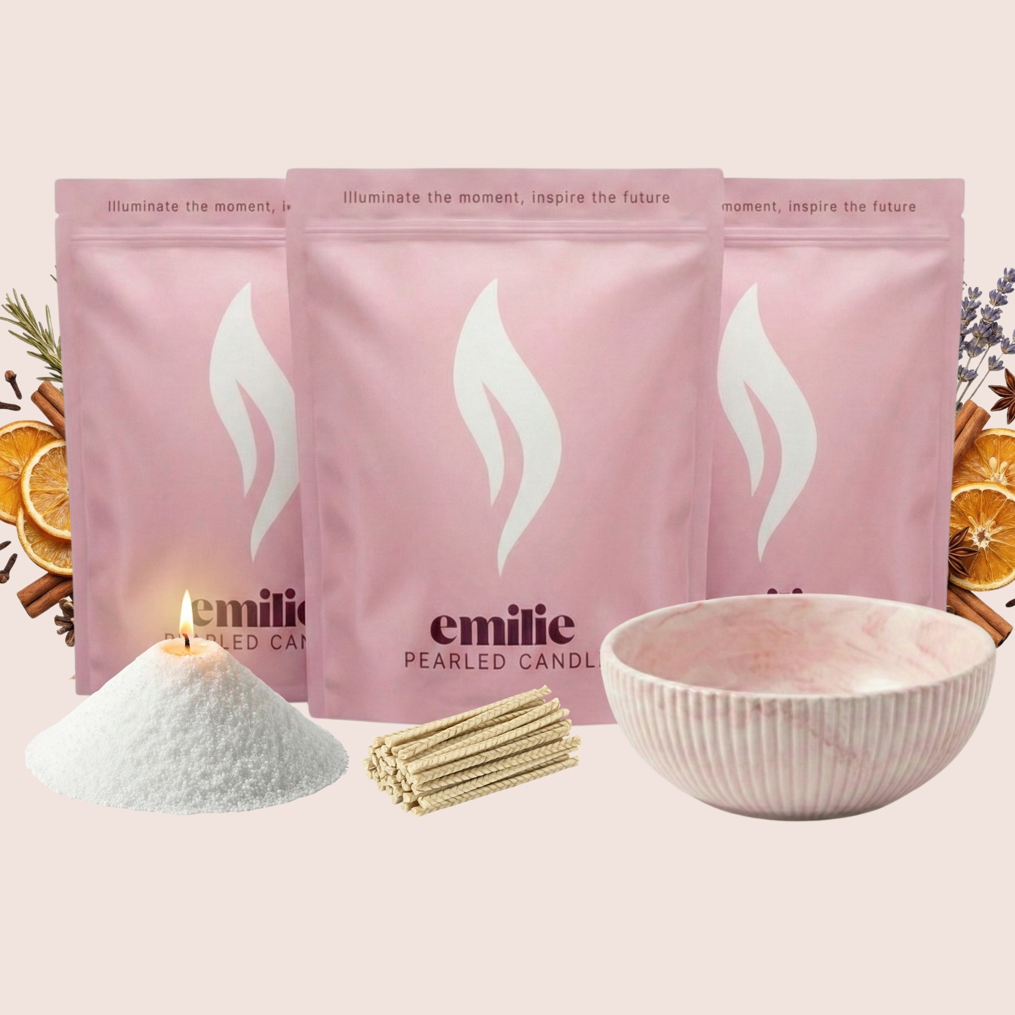 Scented Trio 500g + Emilie Bol Halo Gift Set