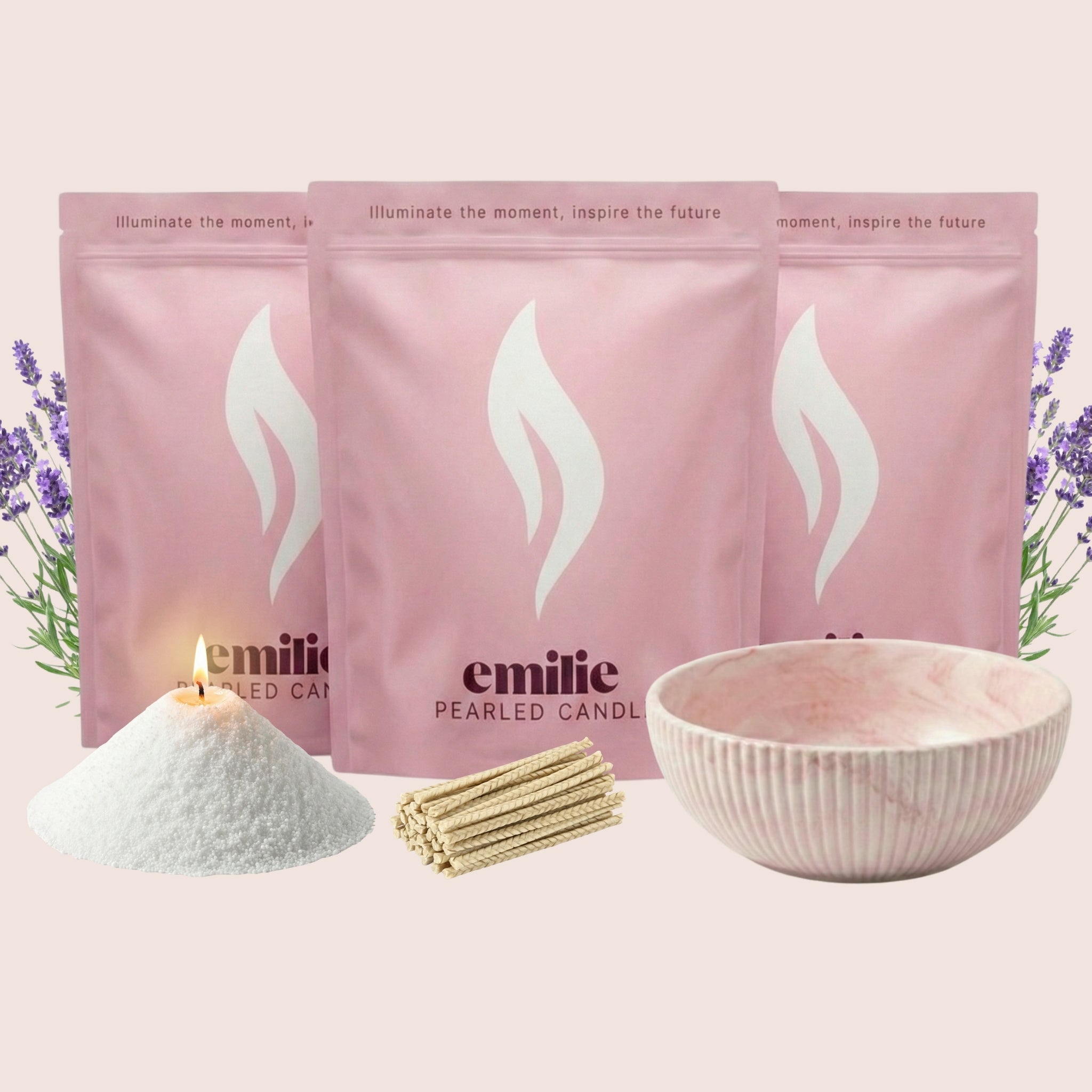 Scented Trio 500g + Emilie Bol Halo Gift Set