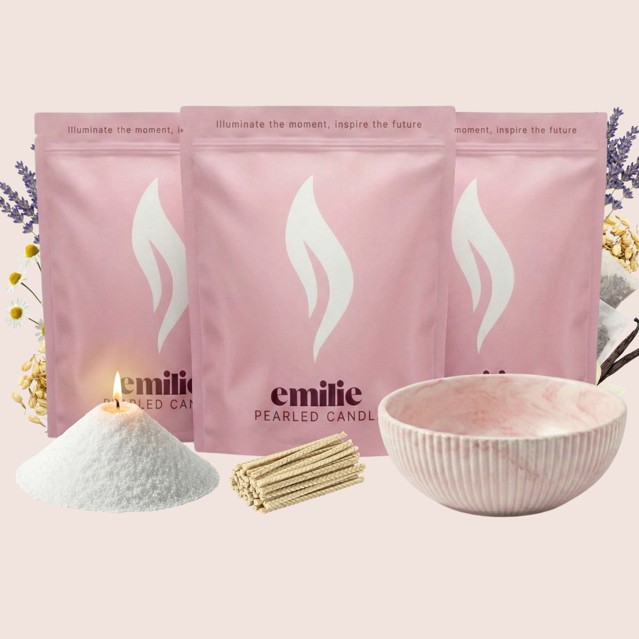 Scented Trio 500g + Emilie Bol Halo Gift Set