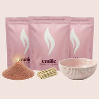 Unscented Coloured Trio 500g + Emilie Bol Halo Gift Set