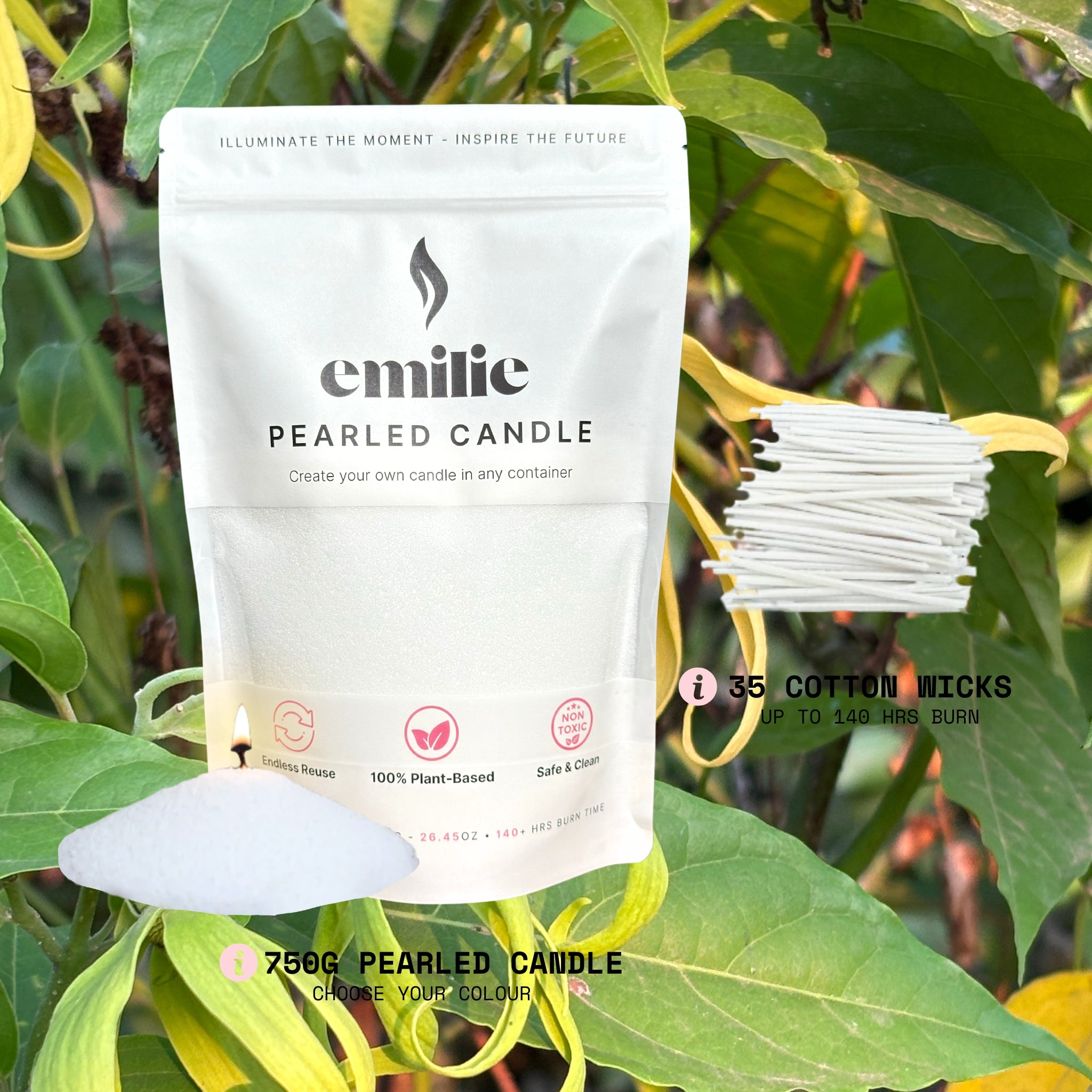 Ylang Ylang Scented Pearled Candle