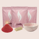 Unscented Coloured Trio 500g + Emilie Bol Halo Gift Set