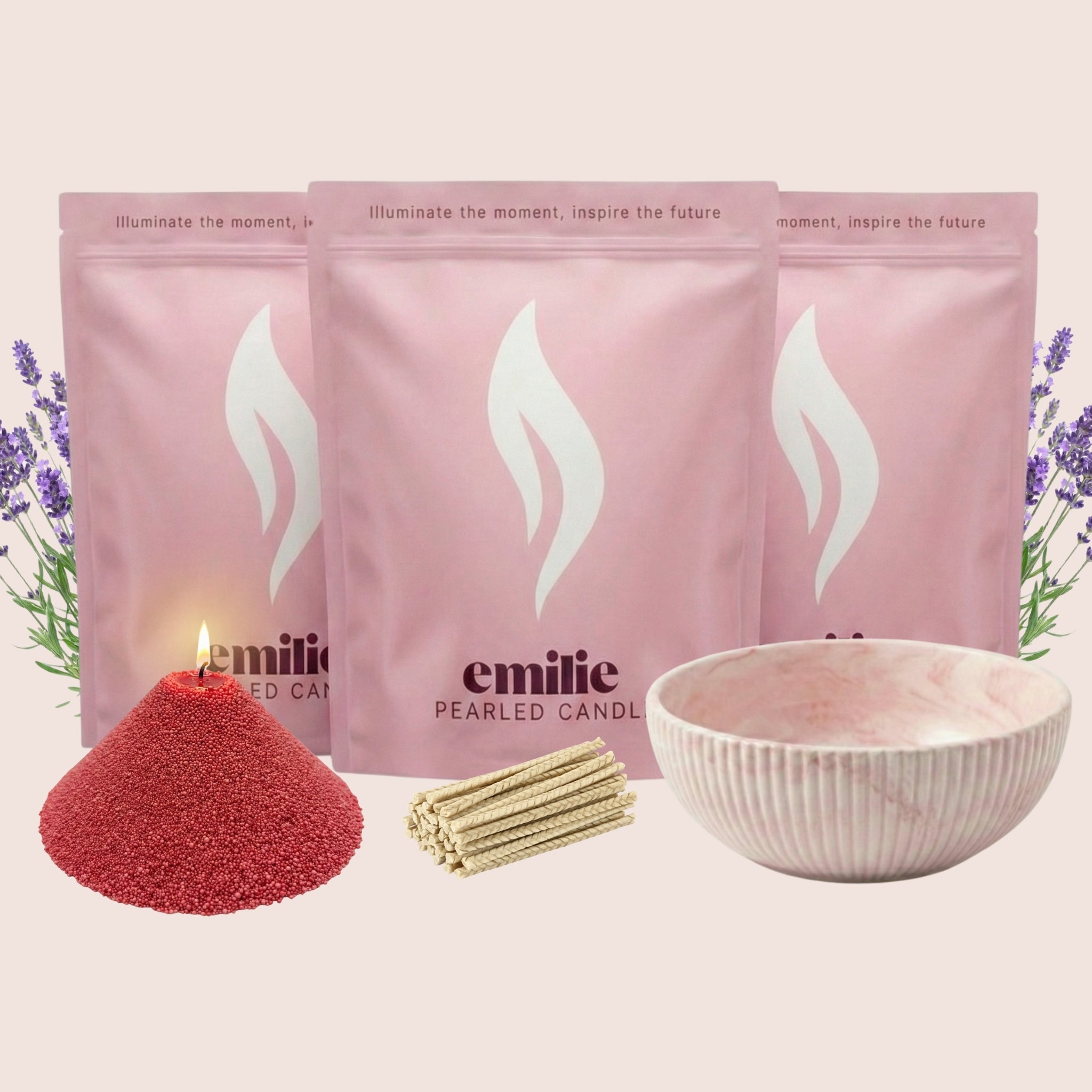 NEU! Emilie Perlenkerze – Beduftet // 750 g