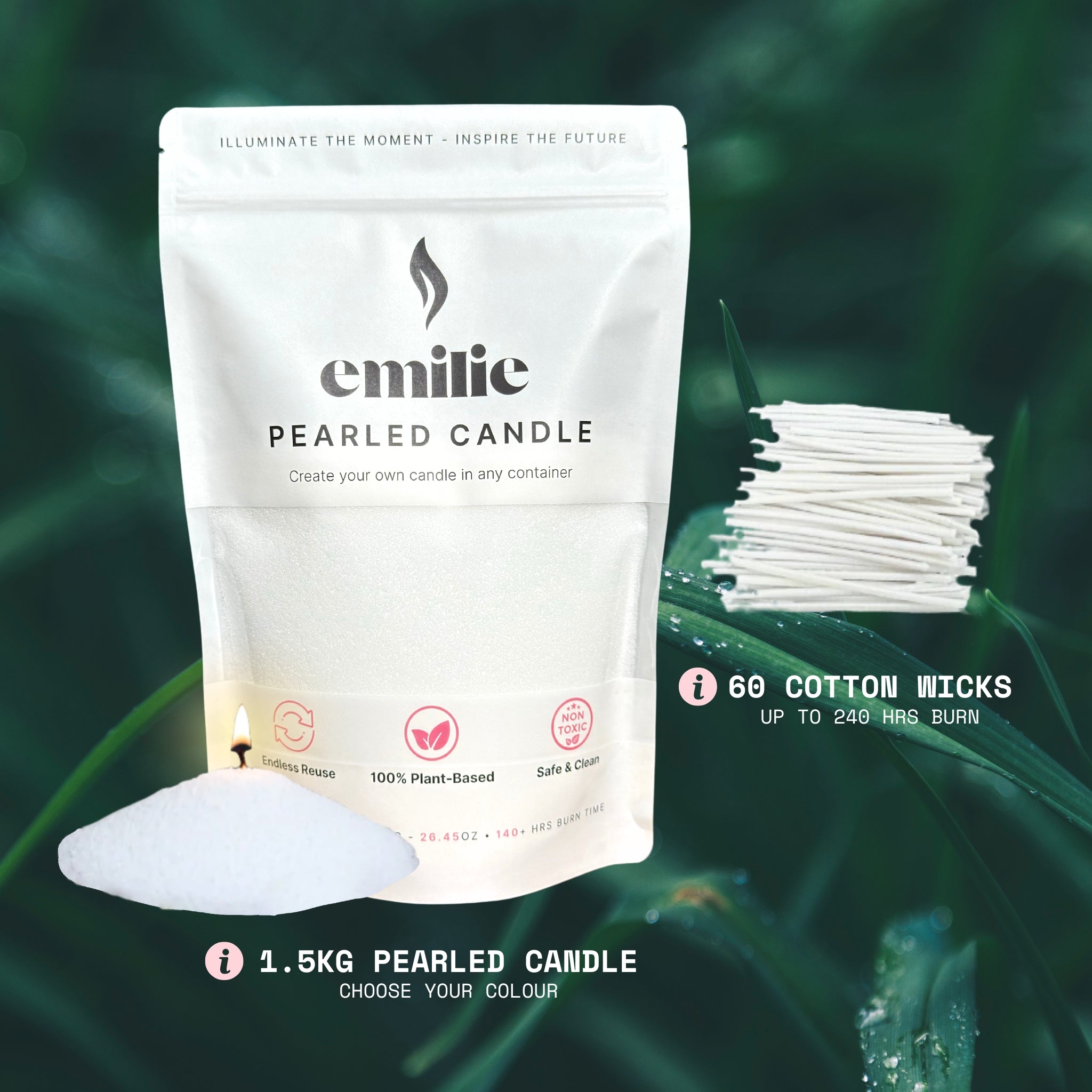Refresh & Focus Scented Pearled Candle