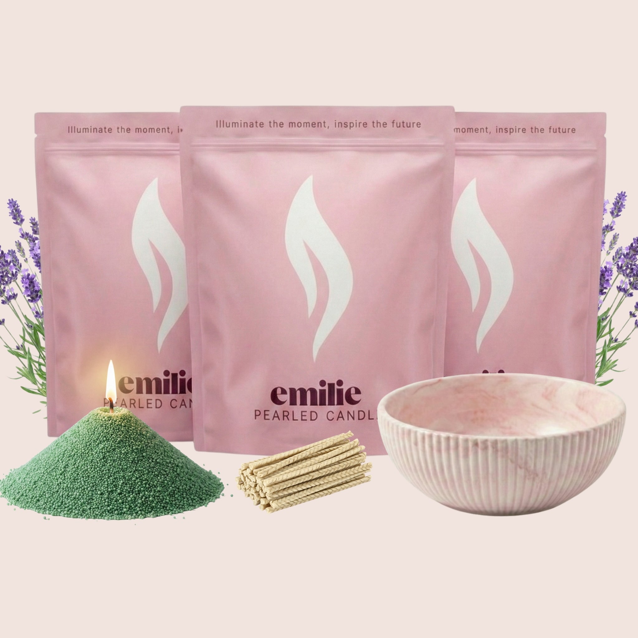 NEU! Emilie Perlenkerze – Beduftet // 750 g