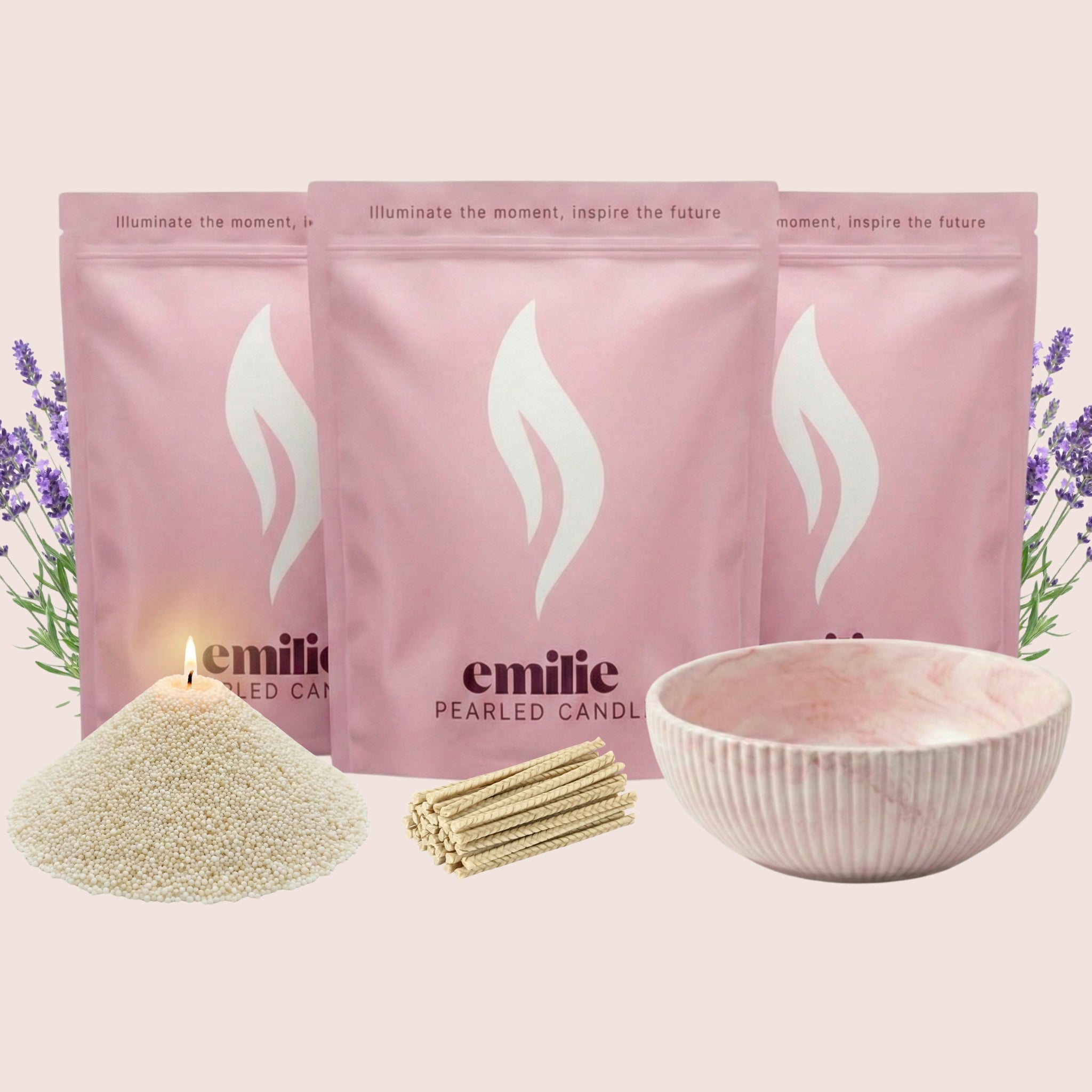 NEU! Emilie Perlenkerze – Beduftet // 750 g